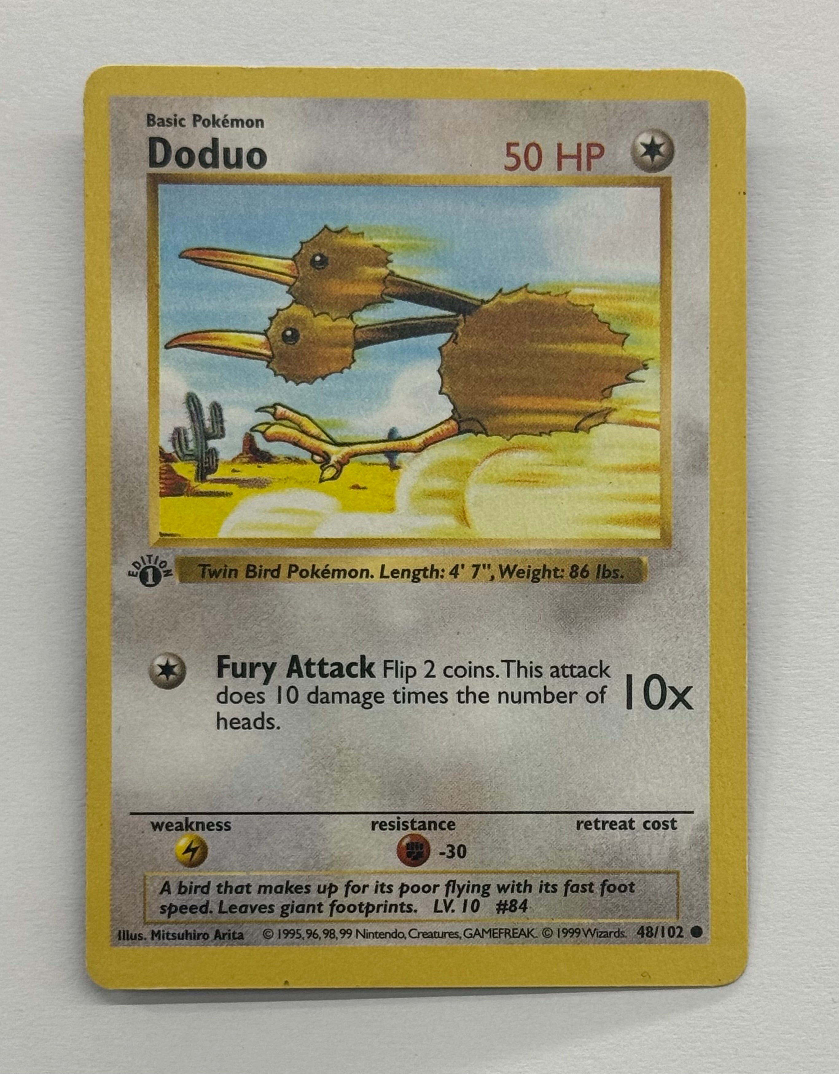 Pokémon TCG - Base Set 1st Edition Shadowless Doduo 48/102 LP