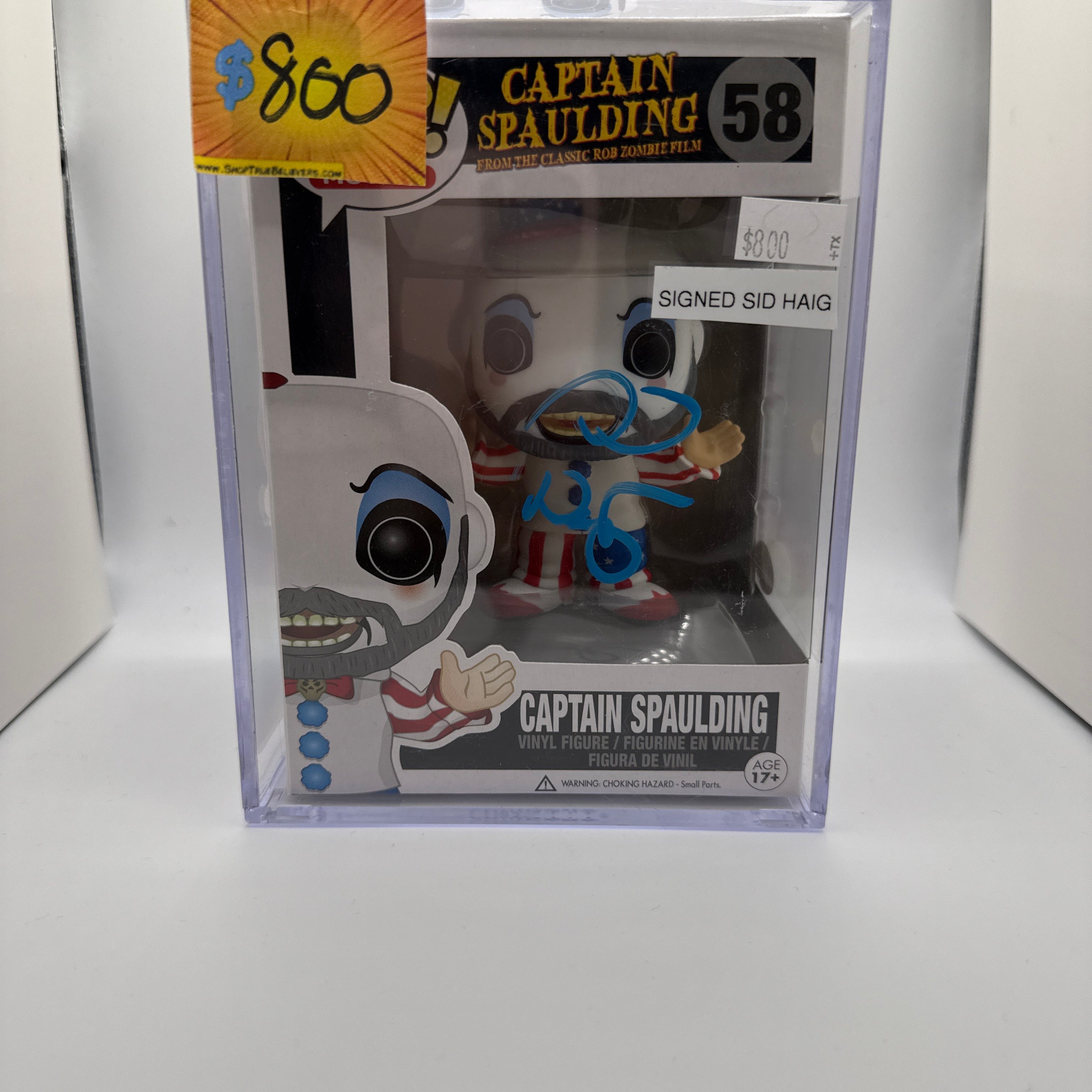 Signed Funko Pop Movies Captain Spaulding From the Classic Rob Zombie Film, Captain Spaulding #58
