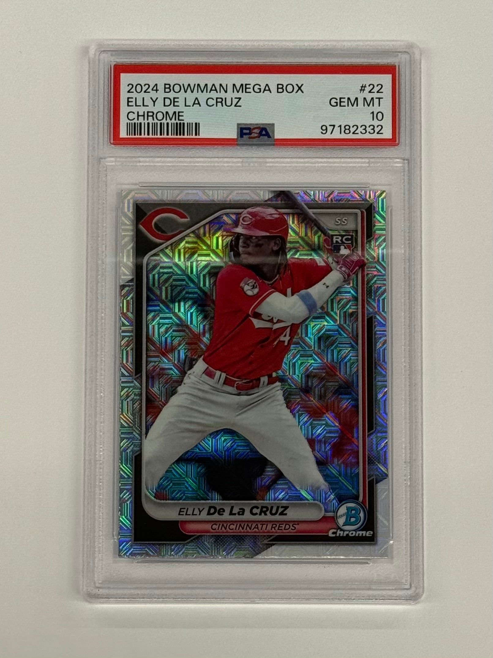 2024 Bowman Mega Box Chrome PSA 10 GEM MT Elly De La Cruz #22 Mojo Refractor