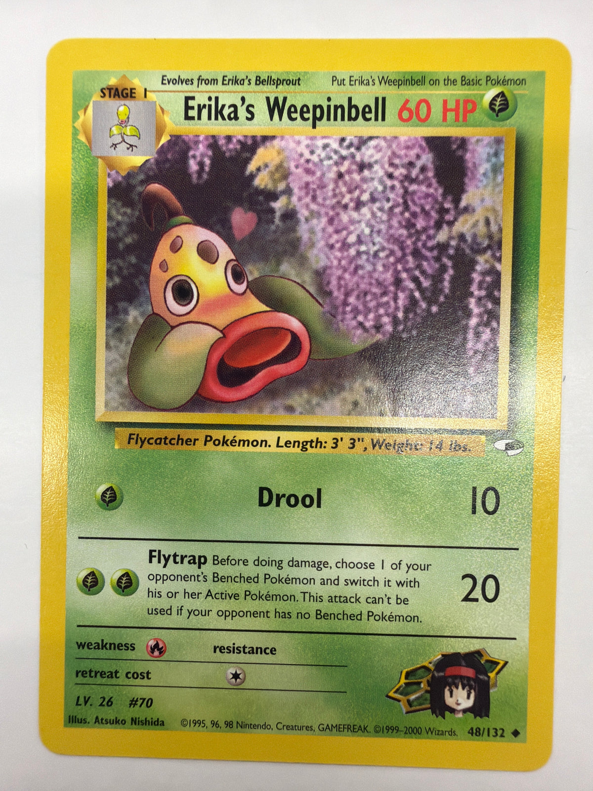 Pokémon TCG - Gym Heroes Unlimited Erika's Weepinbell 48/132 Non-Holo NM
