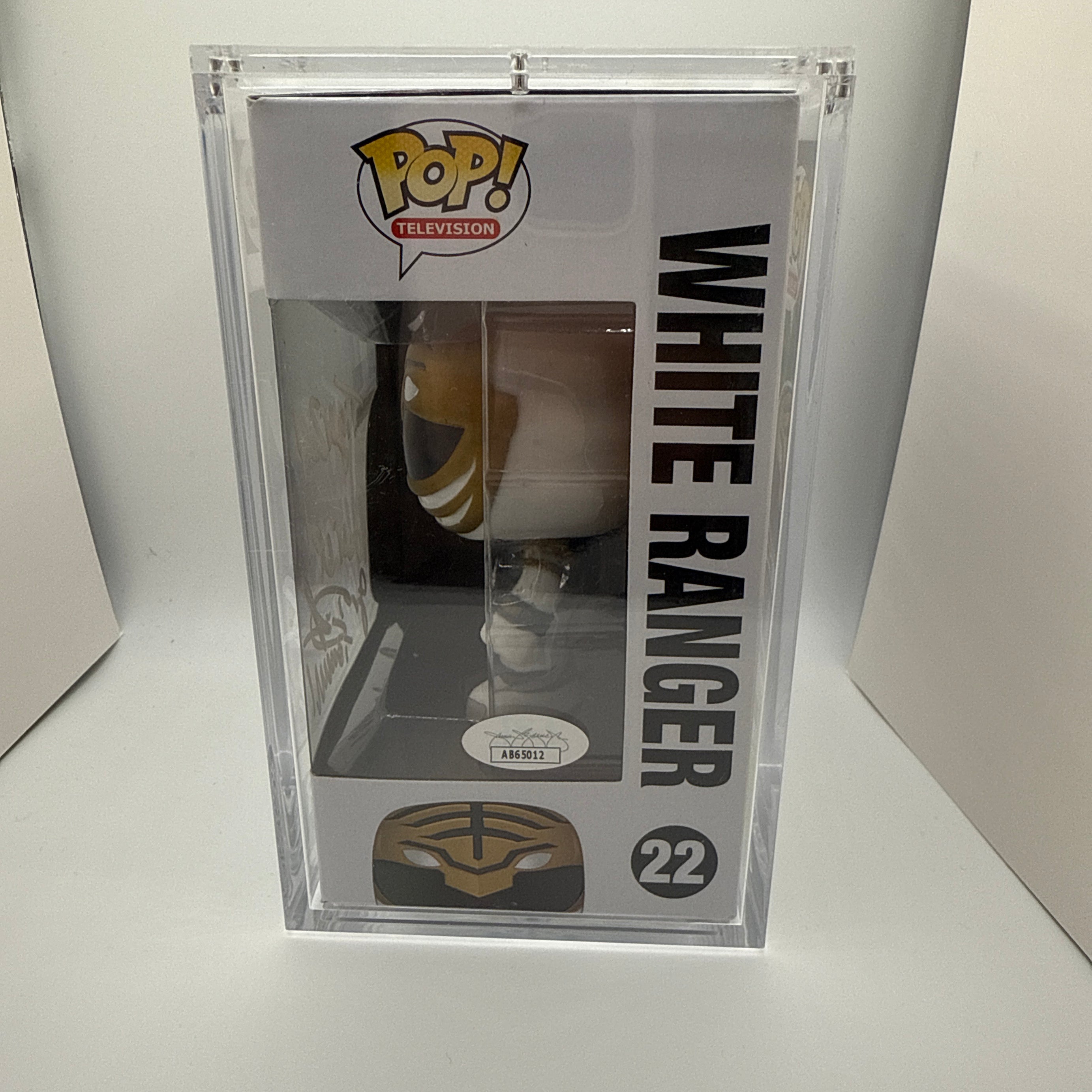 Signed Funko Pop Television, Mighty Morphin Power Rangers White Ranger #22