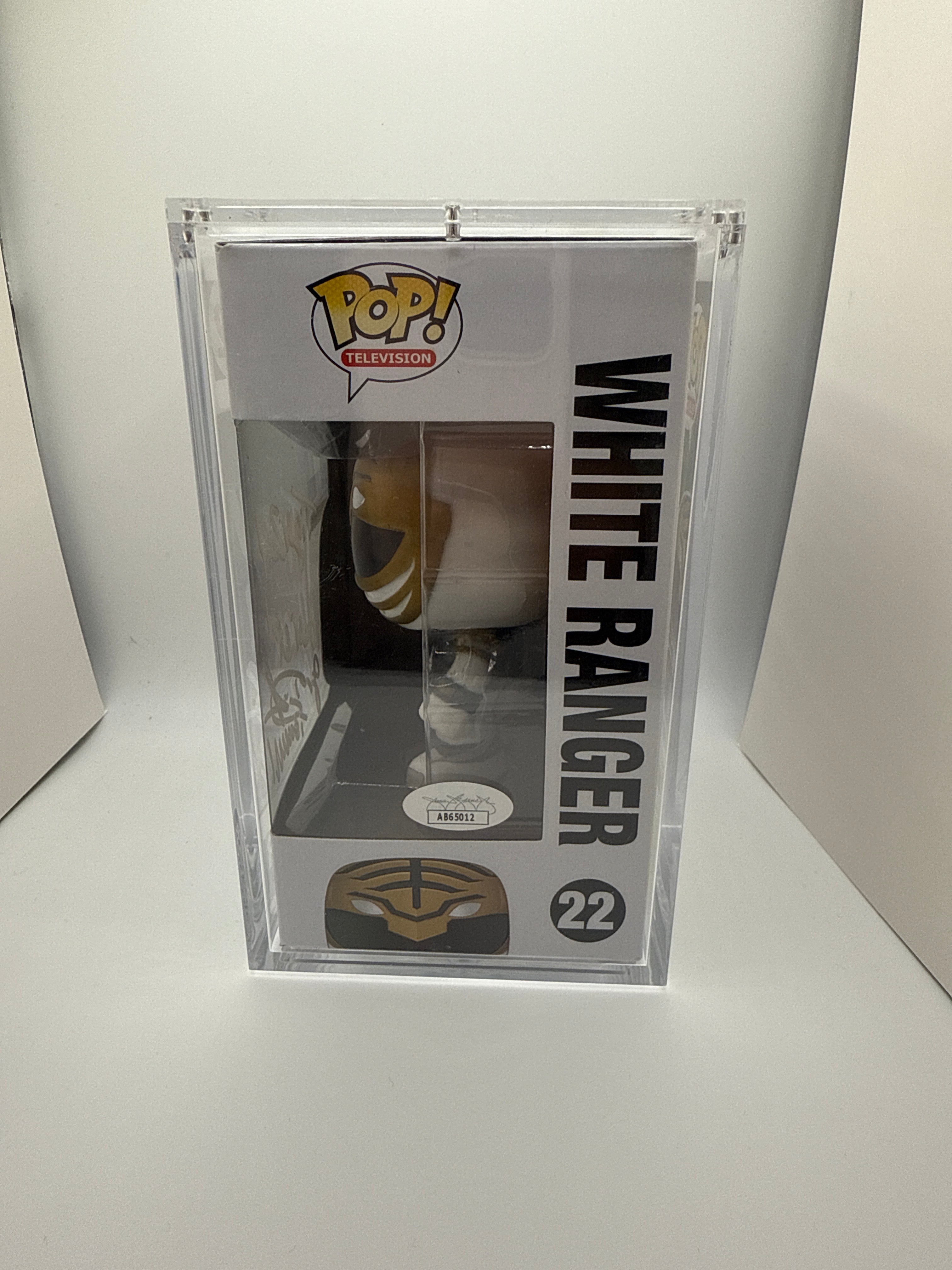 Signed Funko Pop Television, Mighty Morphin Power Rangers White Ranger #22