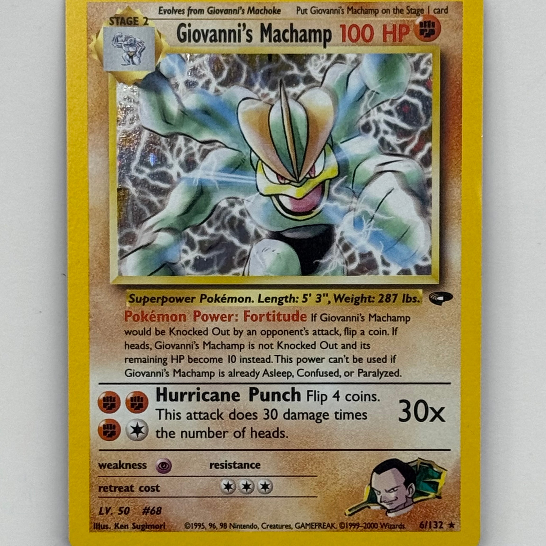 Pokémon TCG - Gym Challenge Unlimited Giovanni’s Machamp Holo 6/132 NM