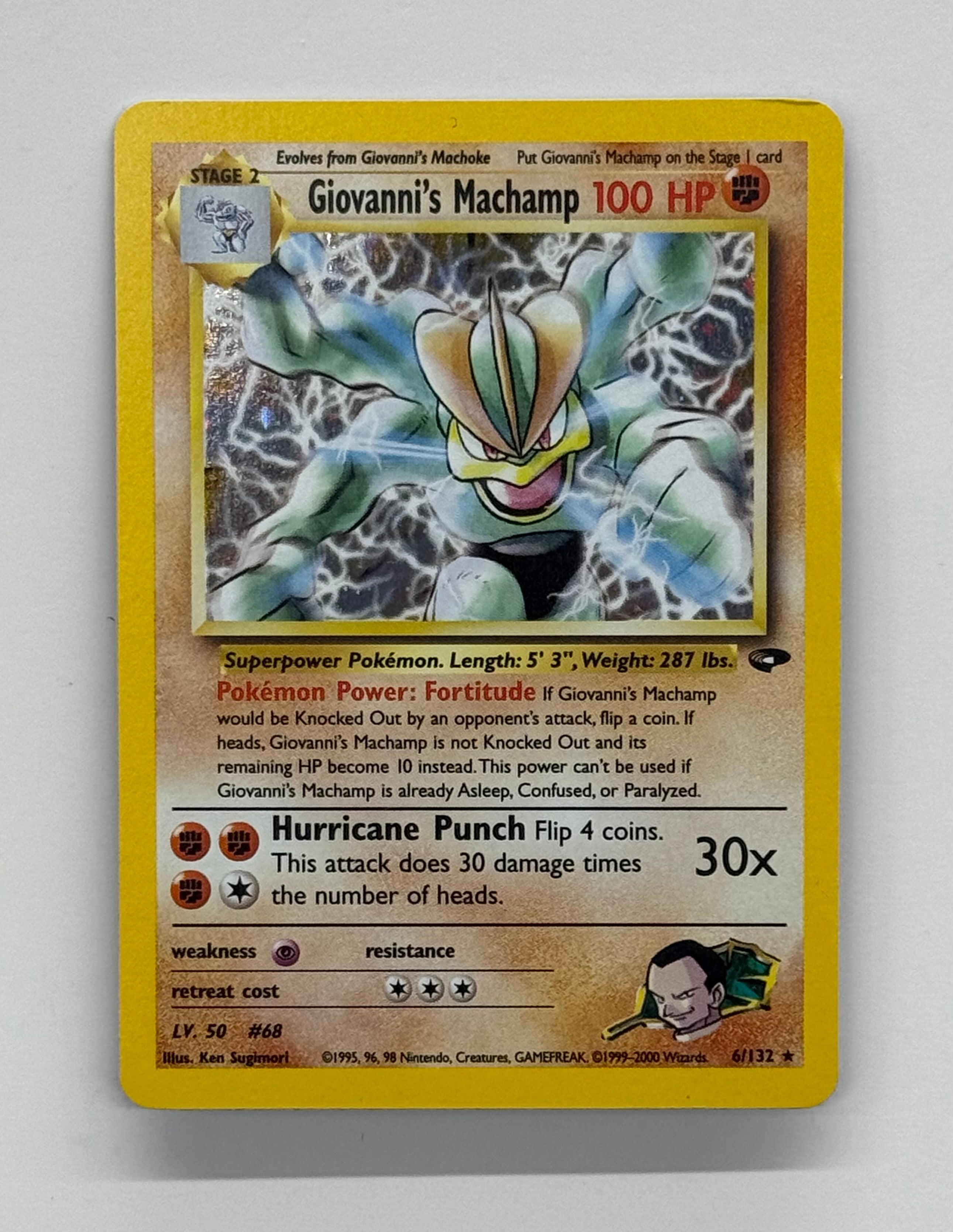 Pokémon TCG - Gym Challenge Unlimited Giovanni’s Machamp Holo 6/132 NM