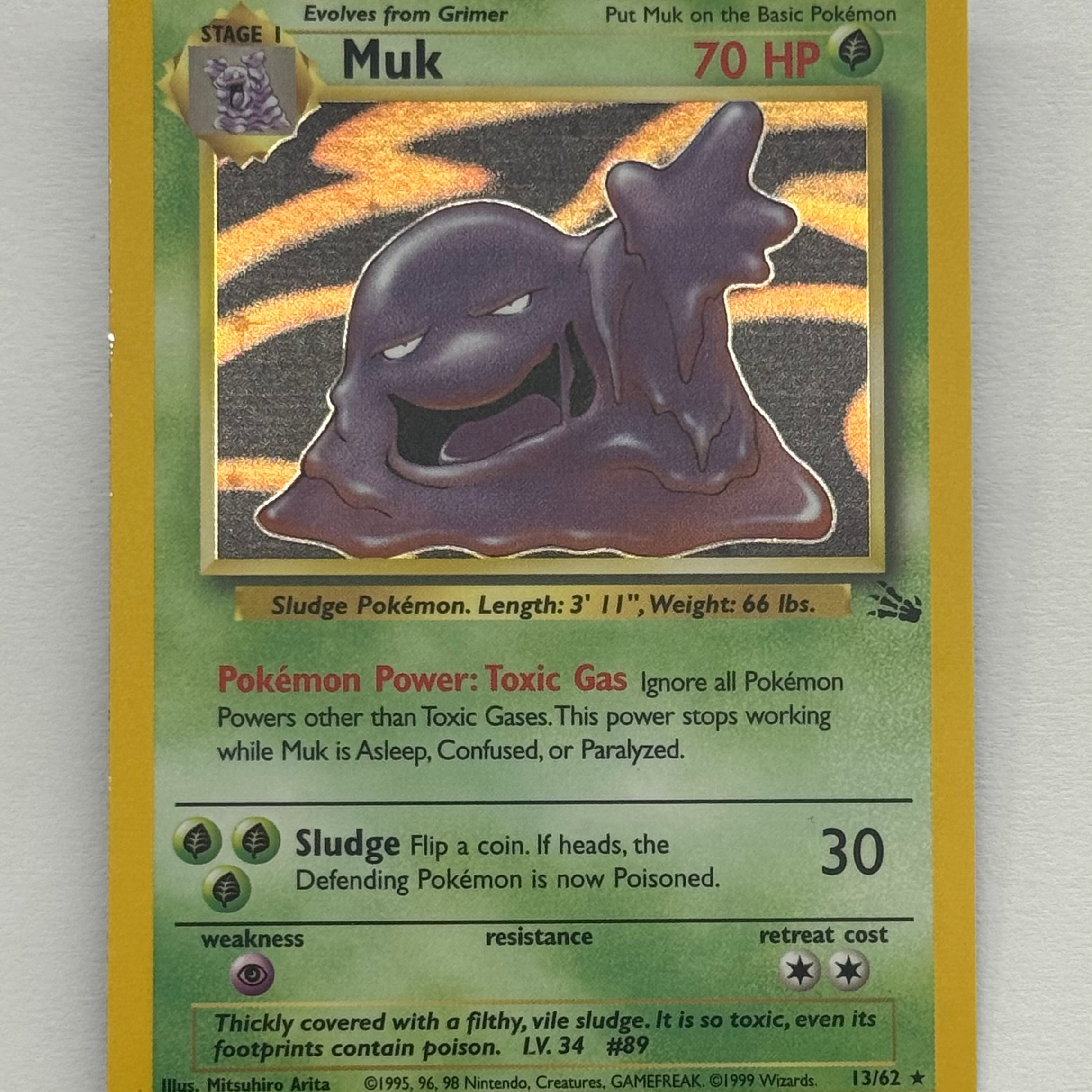 Pokémon TCG - Fossil Unlimited Muk 13/62 LP