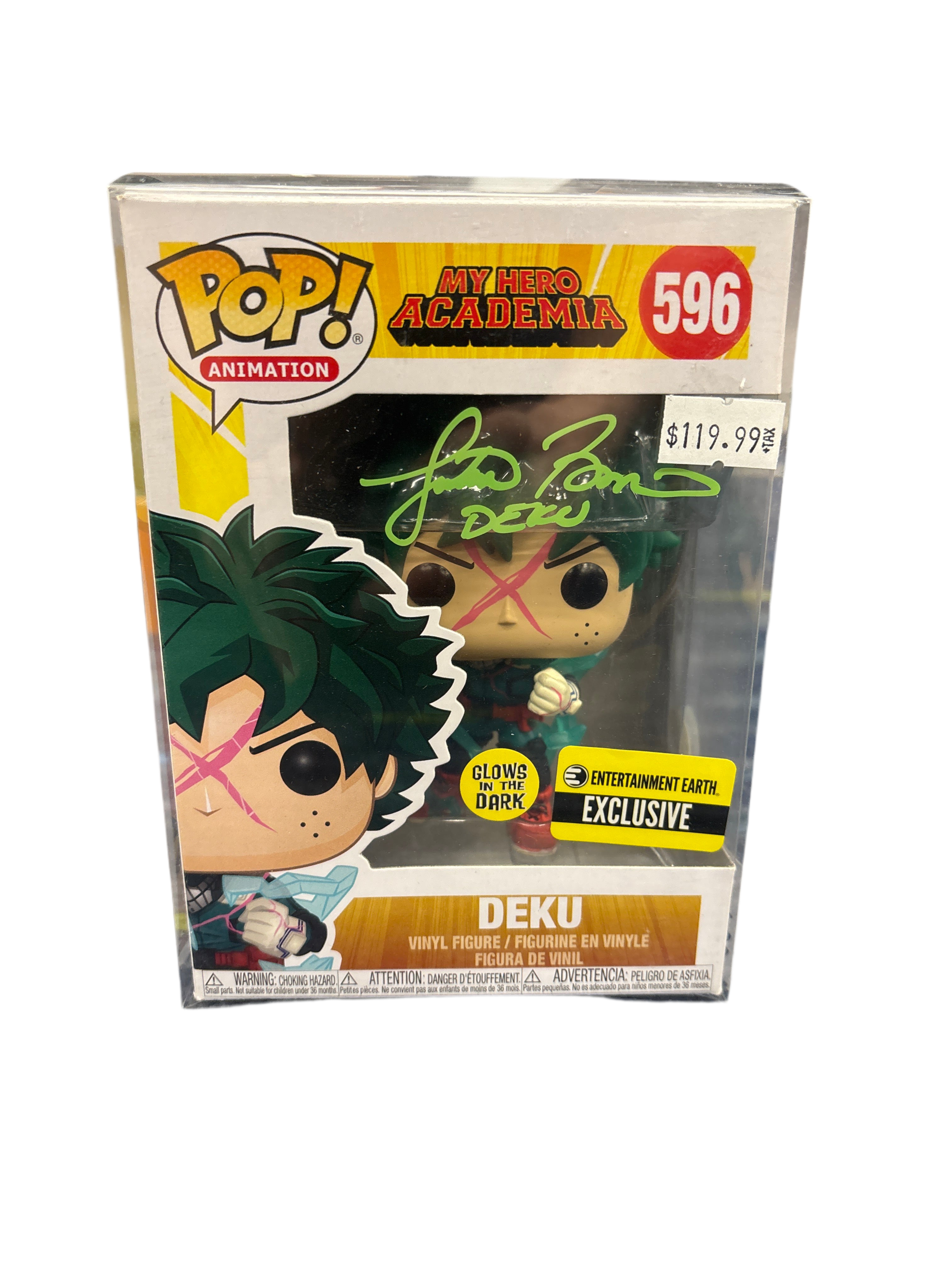 SIGNED Funko Pop! Animation My Hero Academia Deku EEE GITD #596