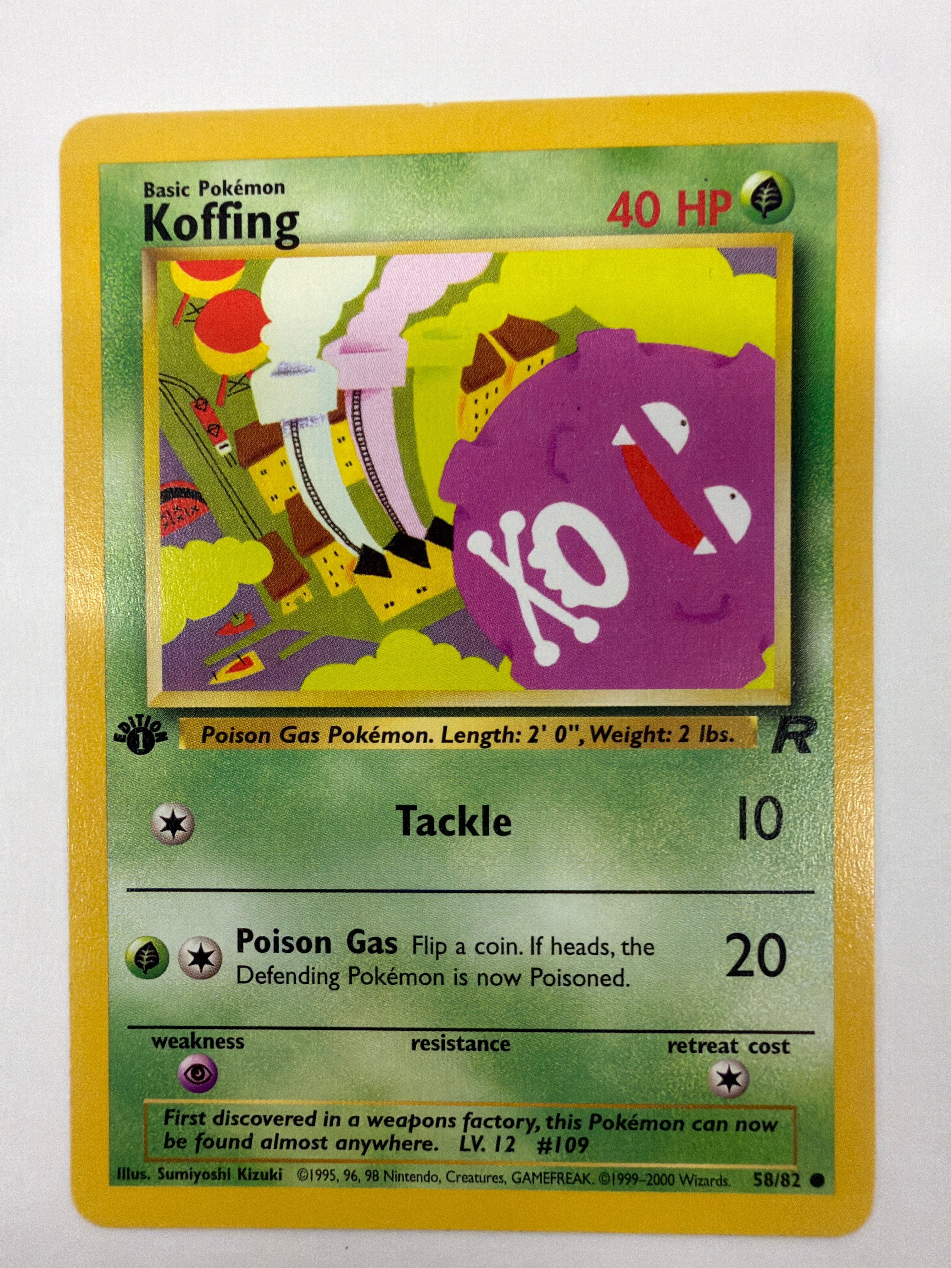 Pokémon TCG - Team Rocket 1st Edition Koffing 58/82 Non-Holo NM