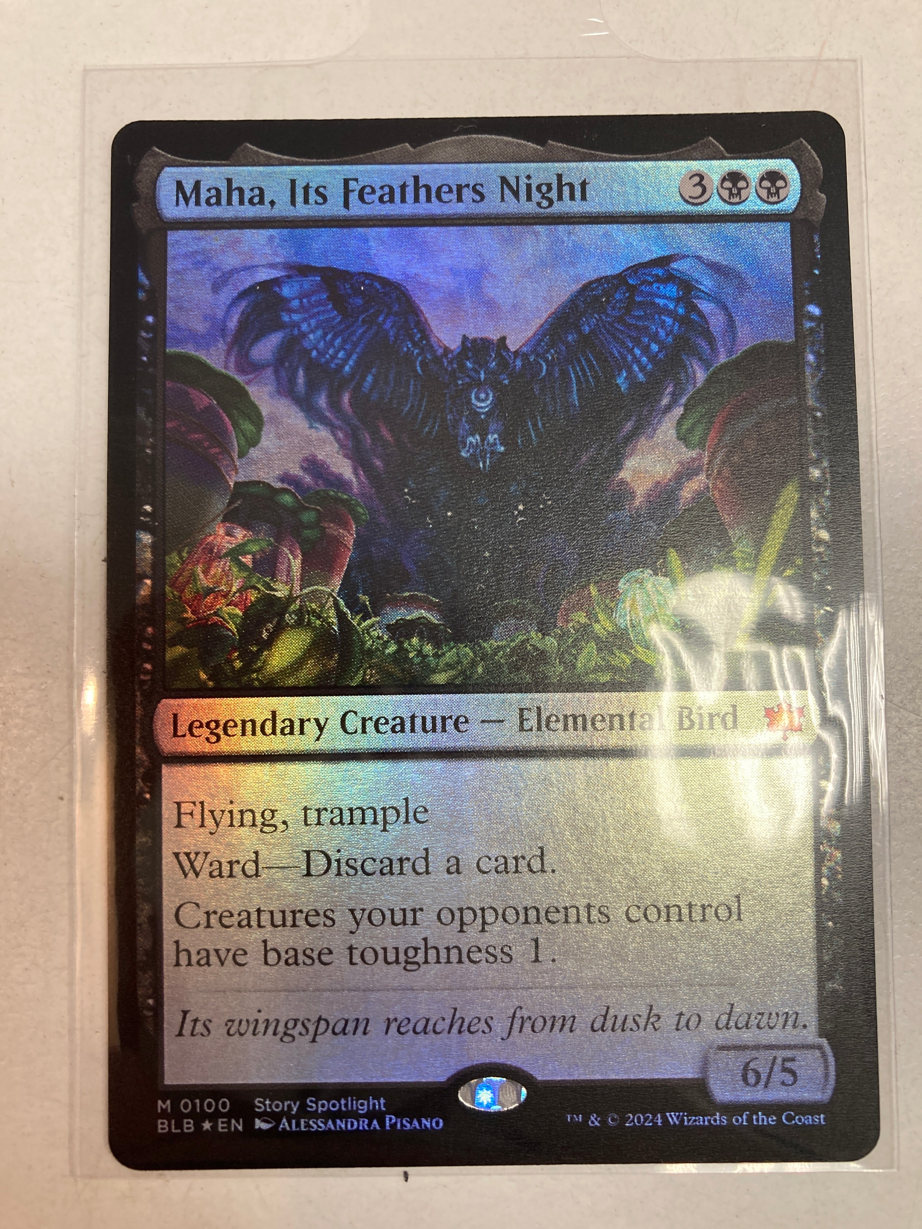best mtg cards 2015 Maha, Its Feathers Night [100] [Bloomburrow] [Foil] – Face to Face Games