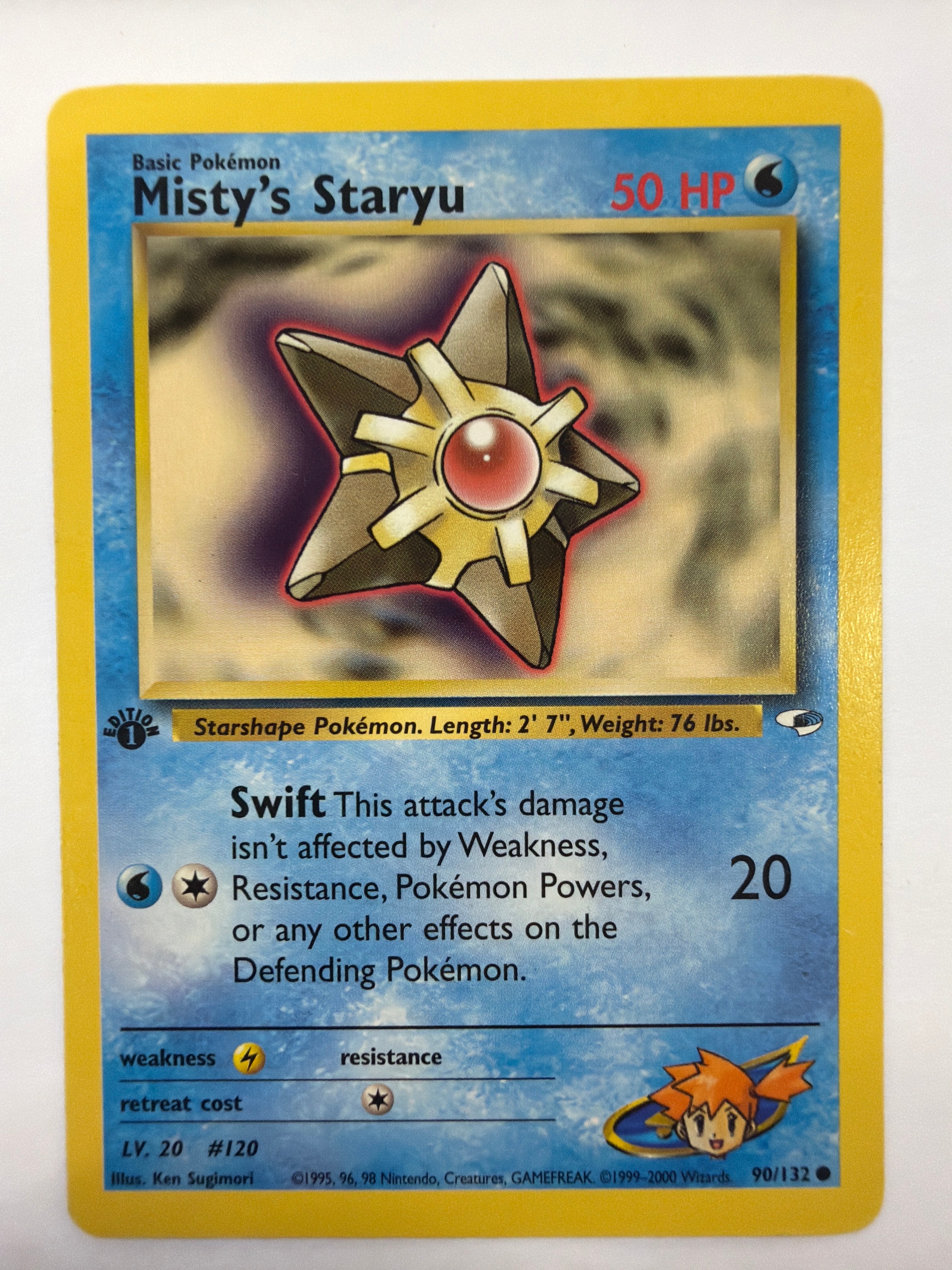 Pokémon TCG - Gym Heroes 1st Edition Misty's Staryu 90/132 Non-Holo NM