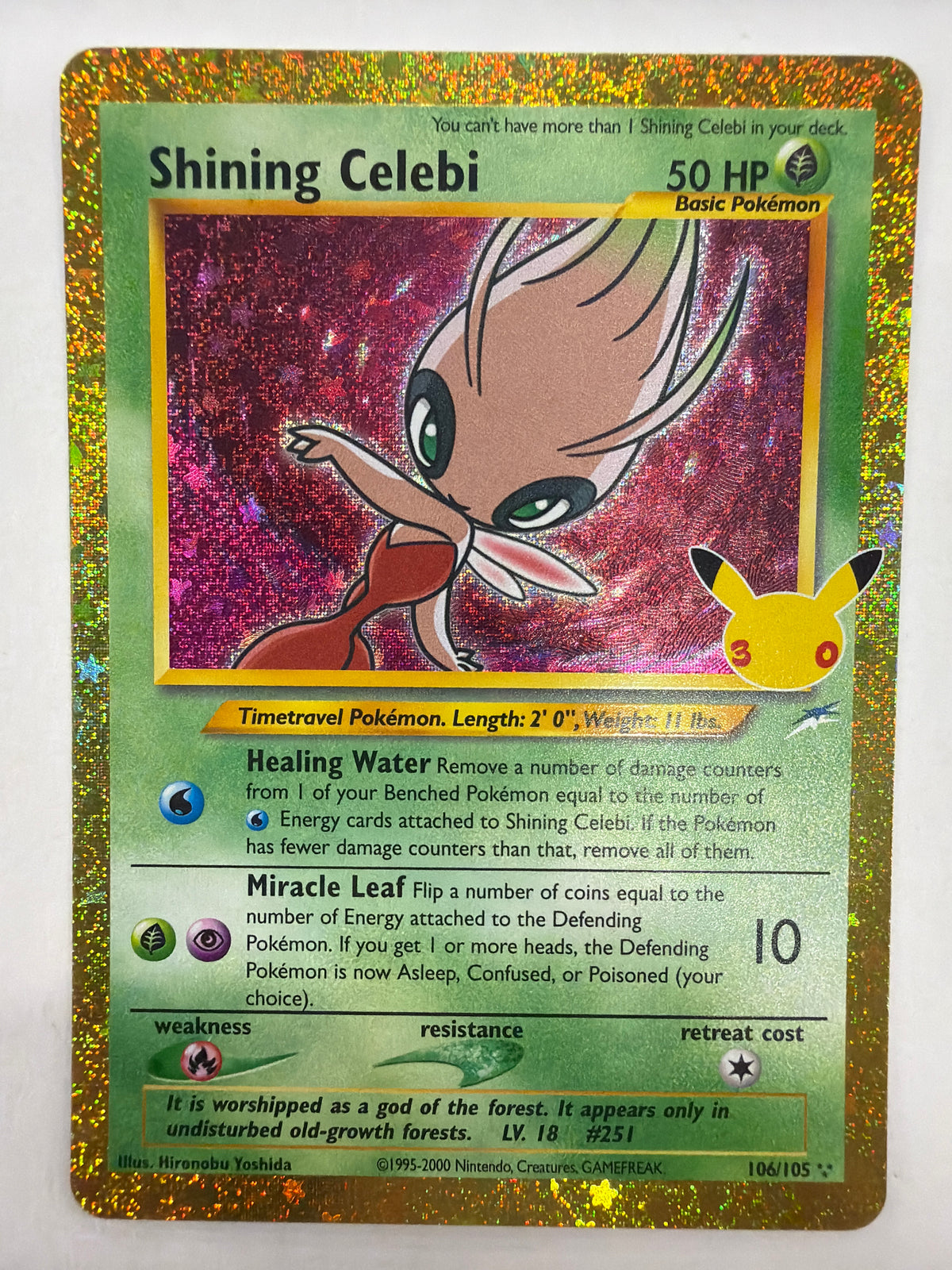 Pokémon TCG - 30th Celebration: Classic Collection Shining Celebi 106/105 NM