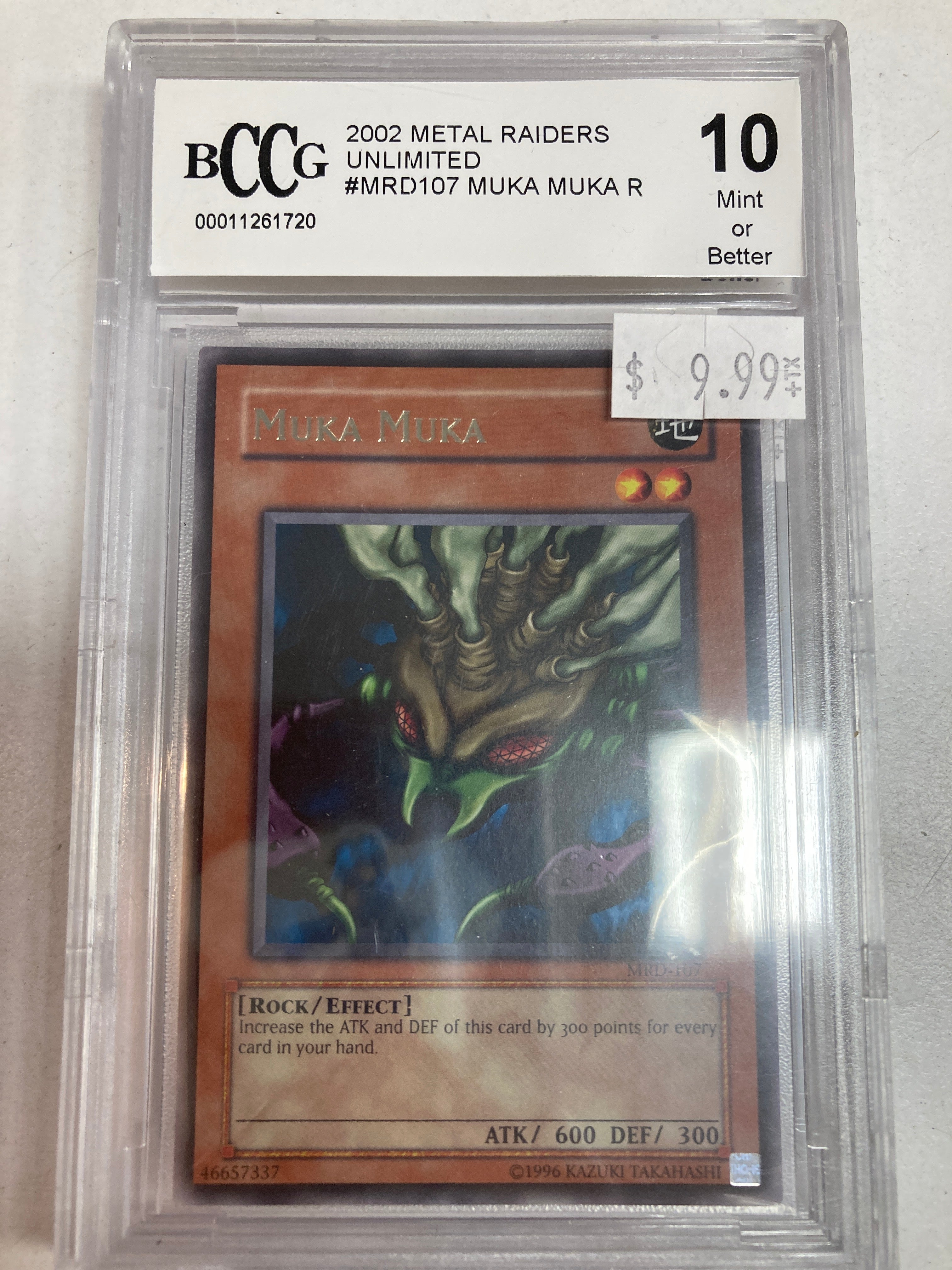 Yugioh TCG BCCG Grade 10 Muka Muka MRD-107 Rare Mint GRADED True Believers Gaming and Collectibles Yugioh TCG BCCG Grade 10 Muka Muka MRD-107 Rare Mint GRADED True Believers Gaming and Collectibles