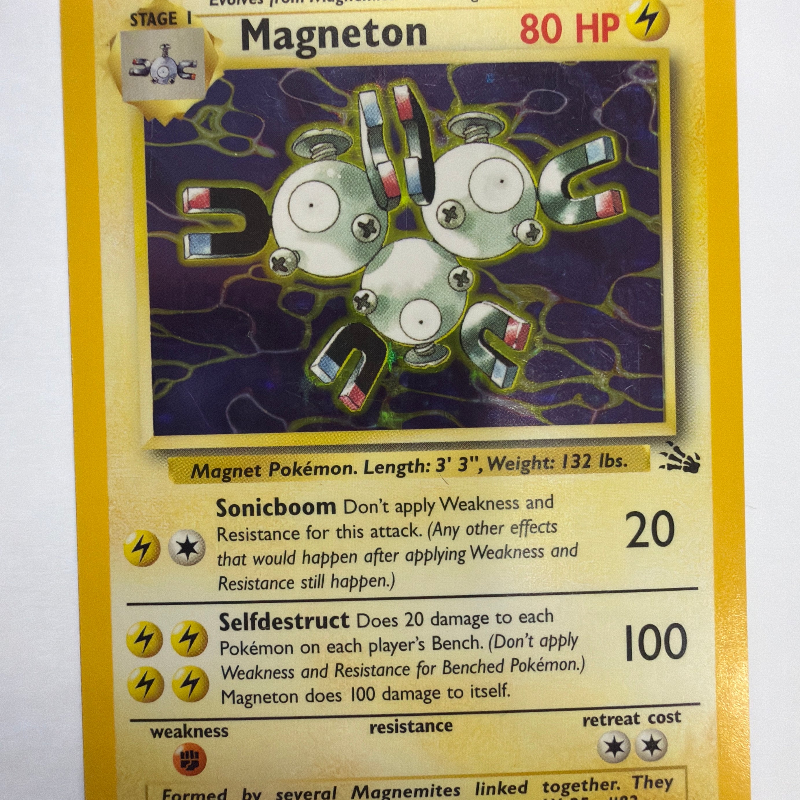 Pokémon TCG - Fossil Unlimited Magneton Holo 11/62 HP
