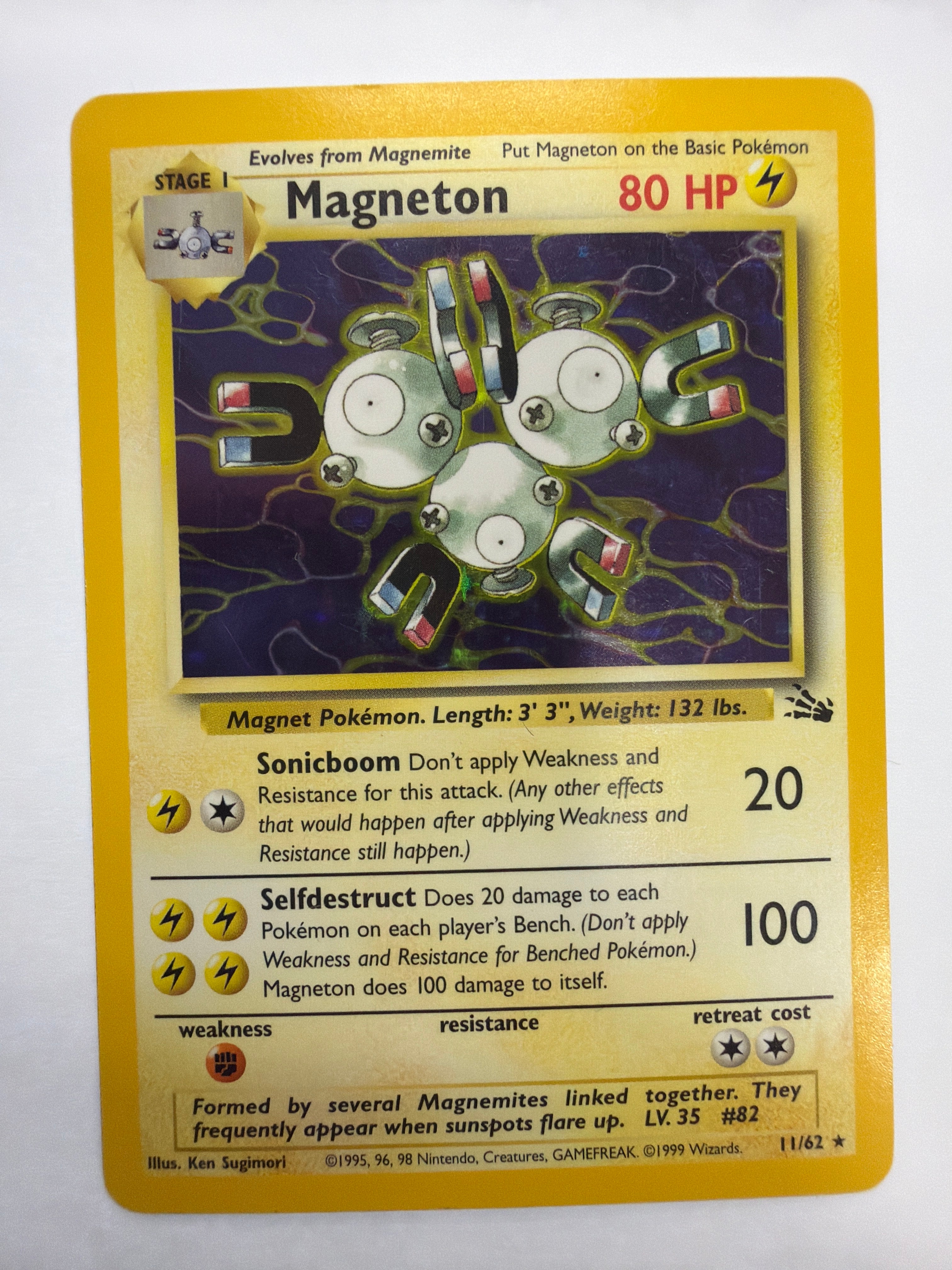 Pokémon TCG - Fossil Unlimited Magneton Holo 11/62 HP