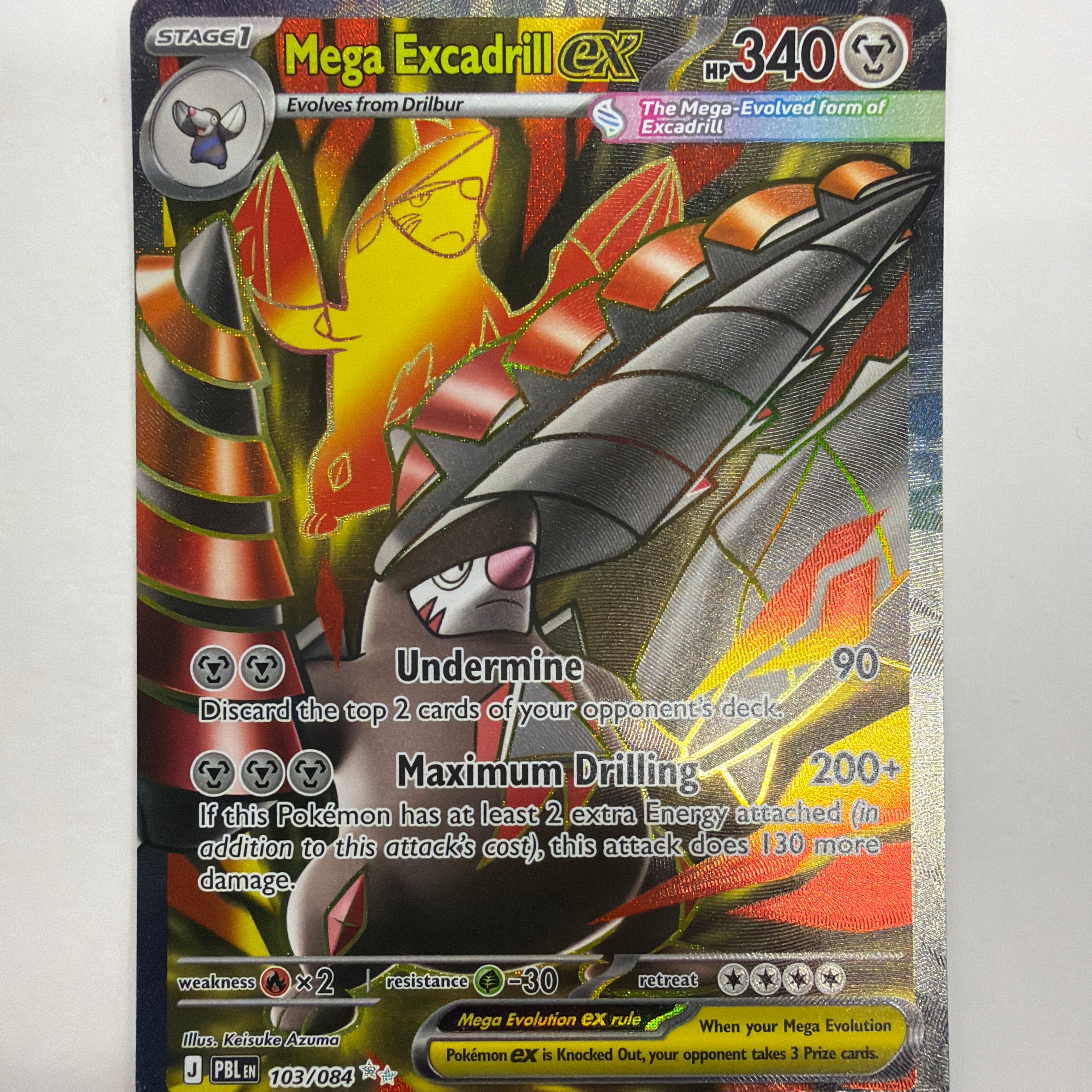 Pokémon TCG - Pitch Black Mega Excadrill ex 103/084 NM