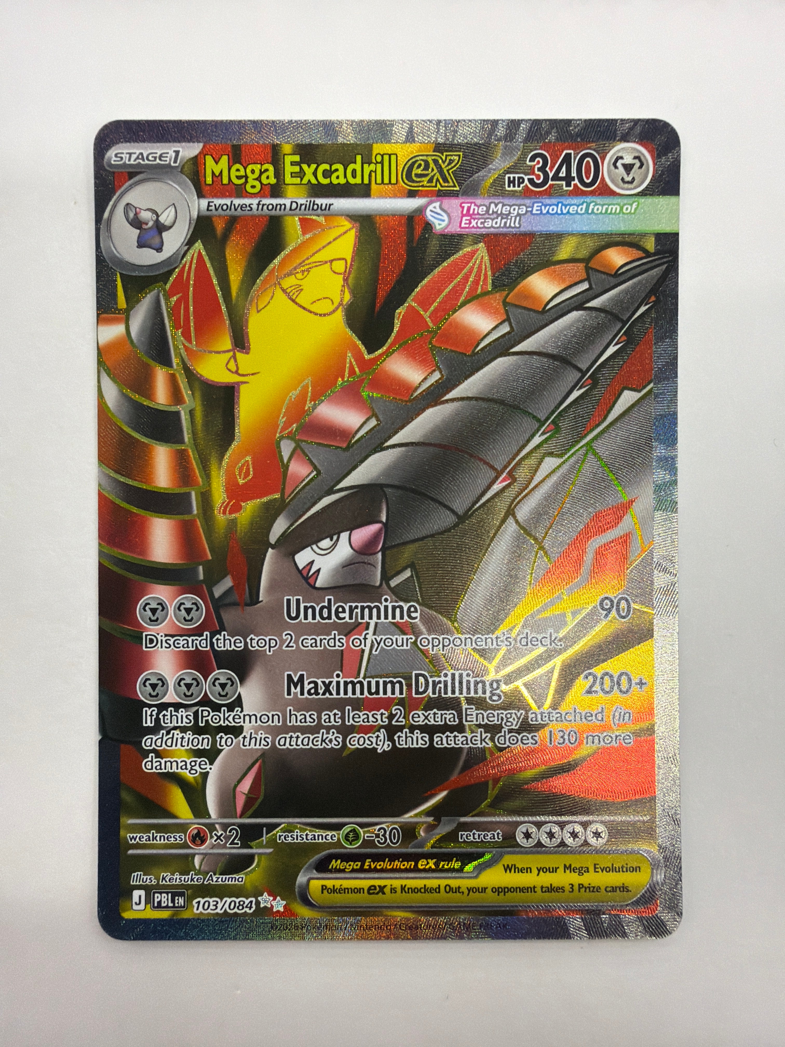 Pokémon TCG - Pitch Black Mega Excadrill ex 103/084 NM