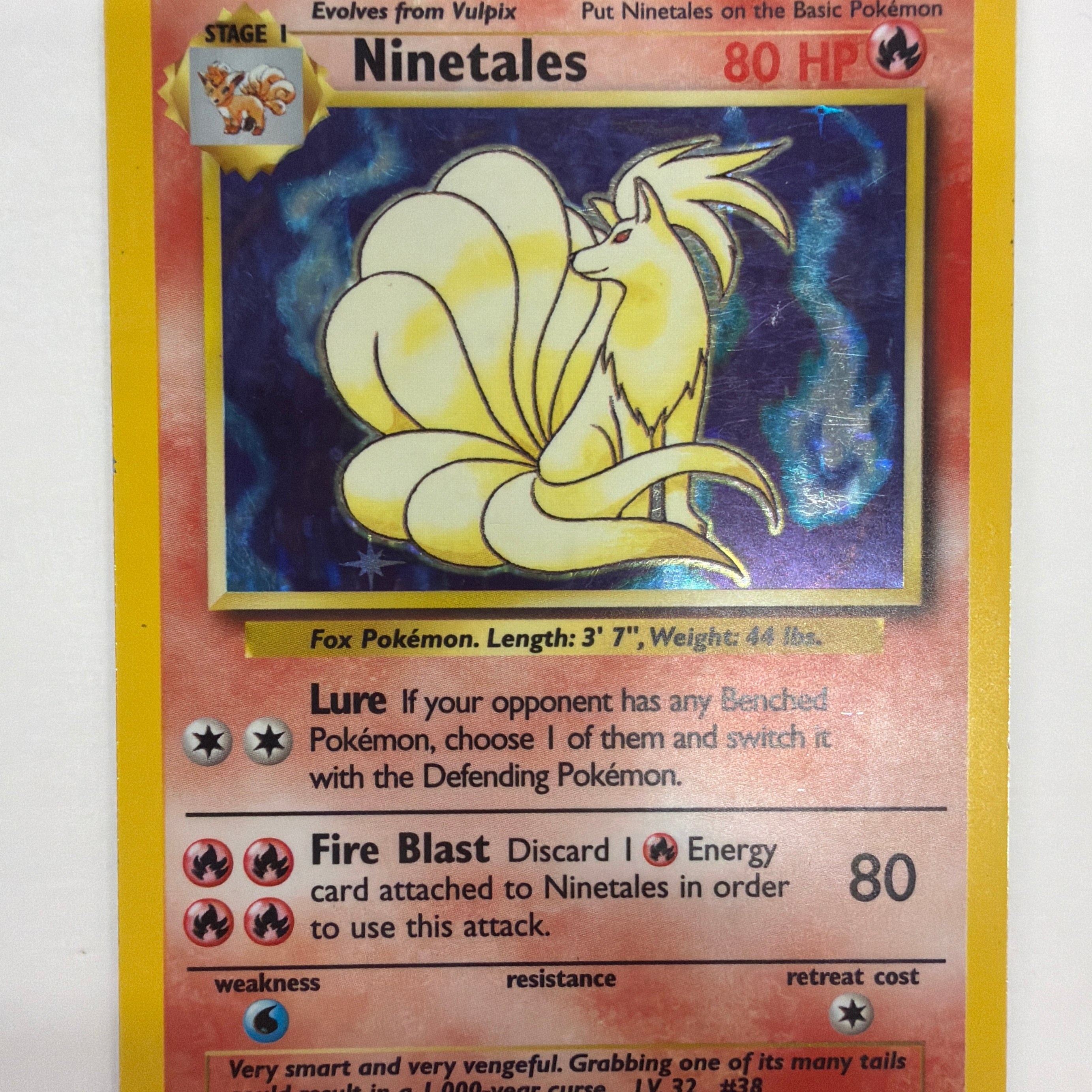 Pokémon TCG - Base Set Unlimited Ninetales 12/102 Holo MP