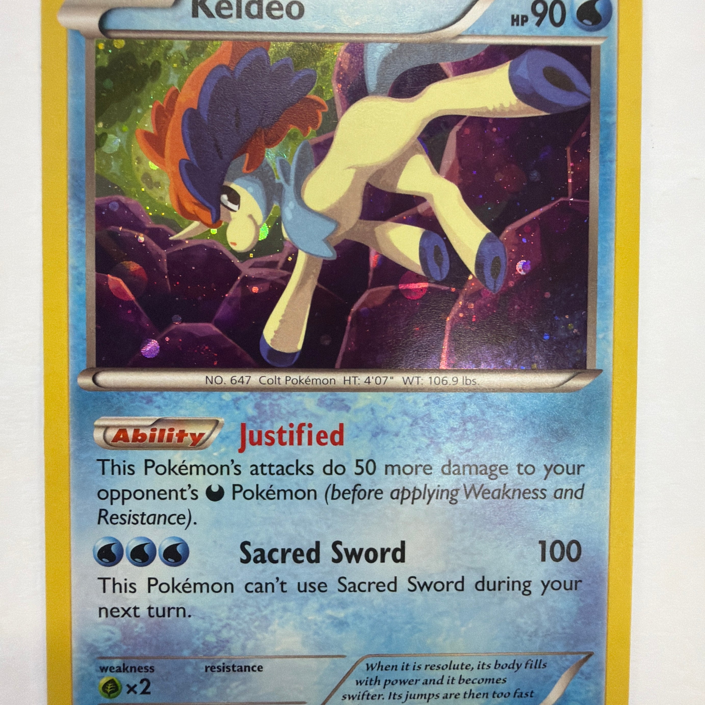Pokémon TCG - XY Promo Keldeo XY191 Cosmos Holo NM