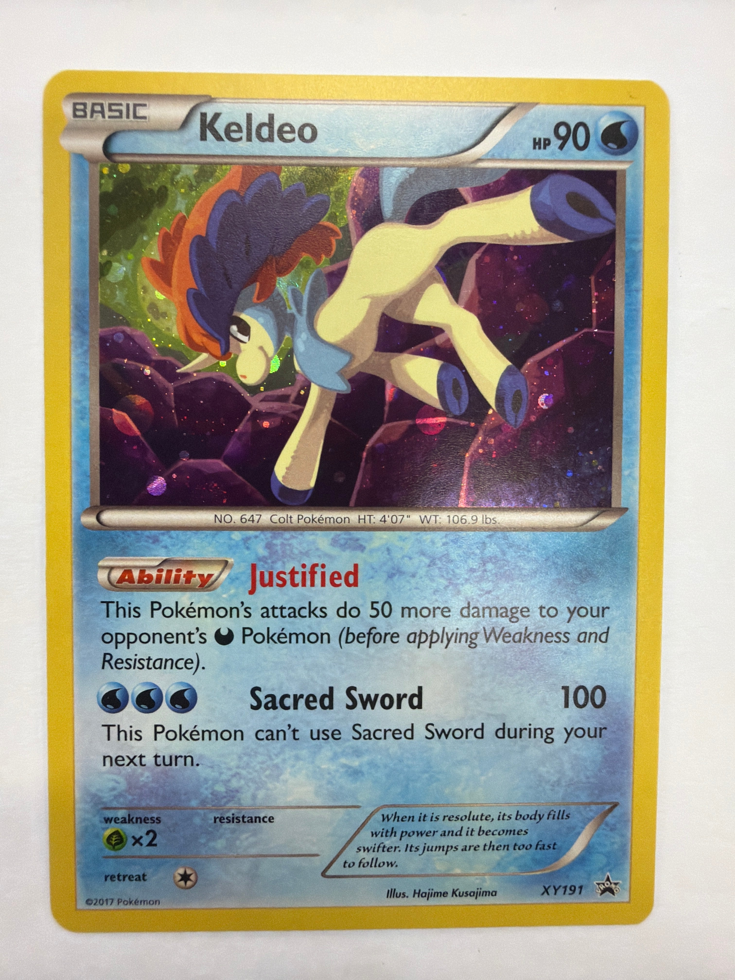 Pokémon TCG - XY Promo Keldeo XY191 Cosmos Holo NM