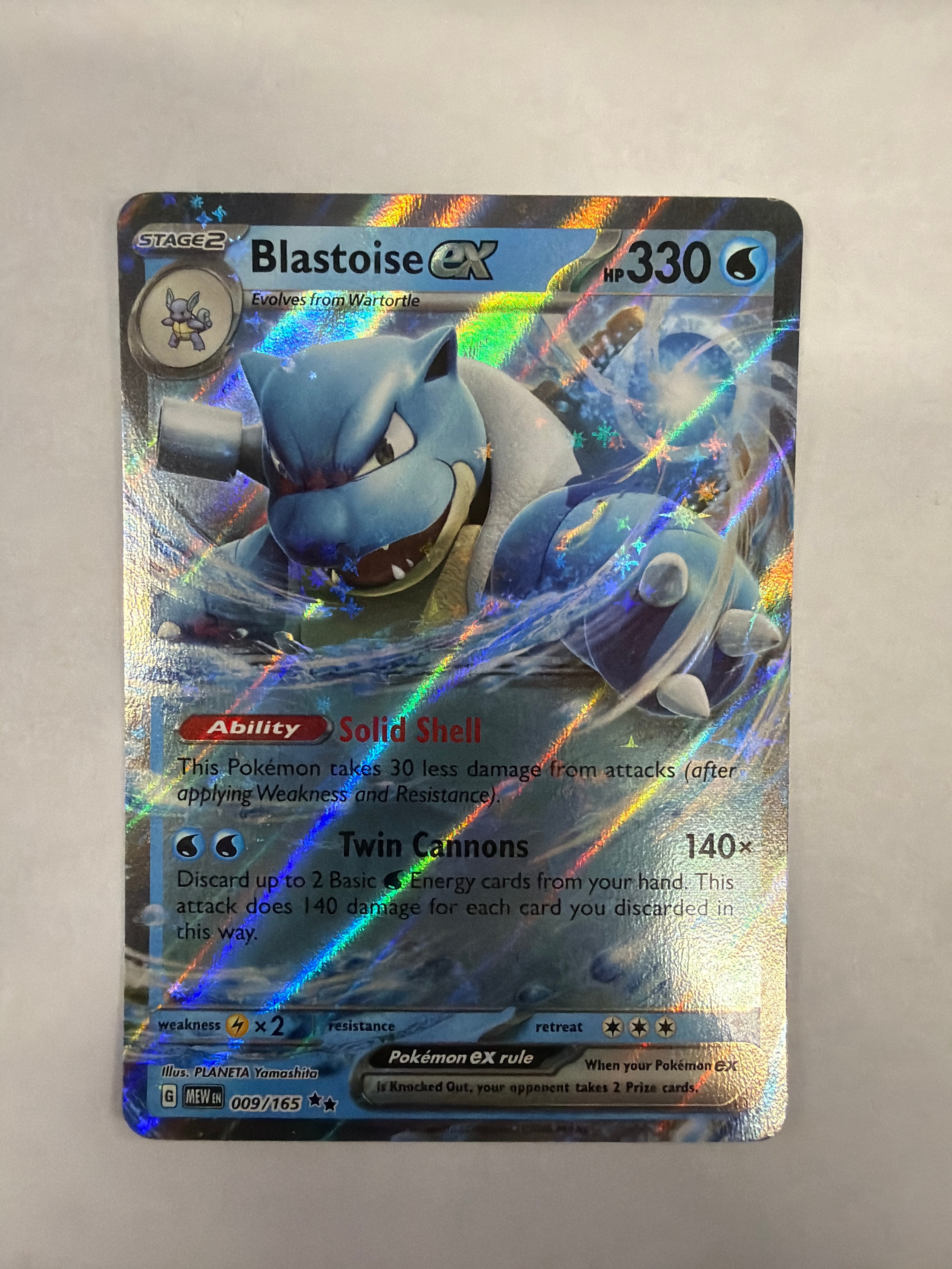 Pokémon TCG - 151 Blastoise ex 009/165 NM