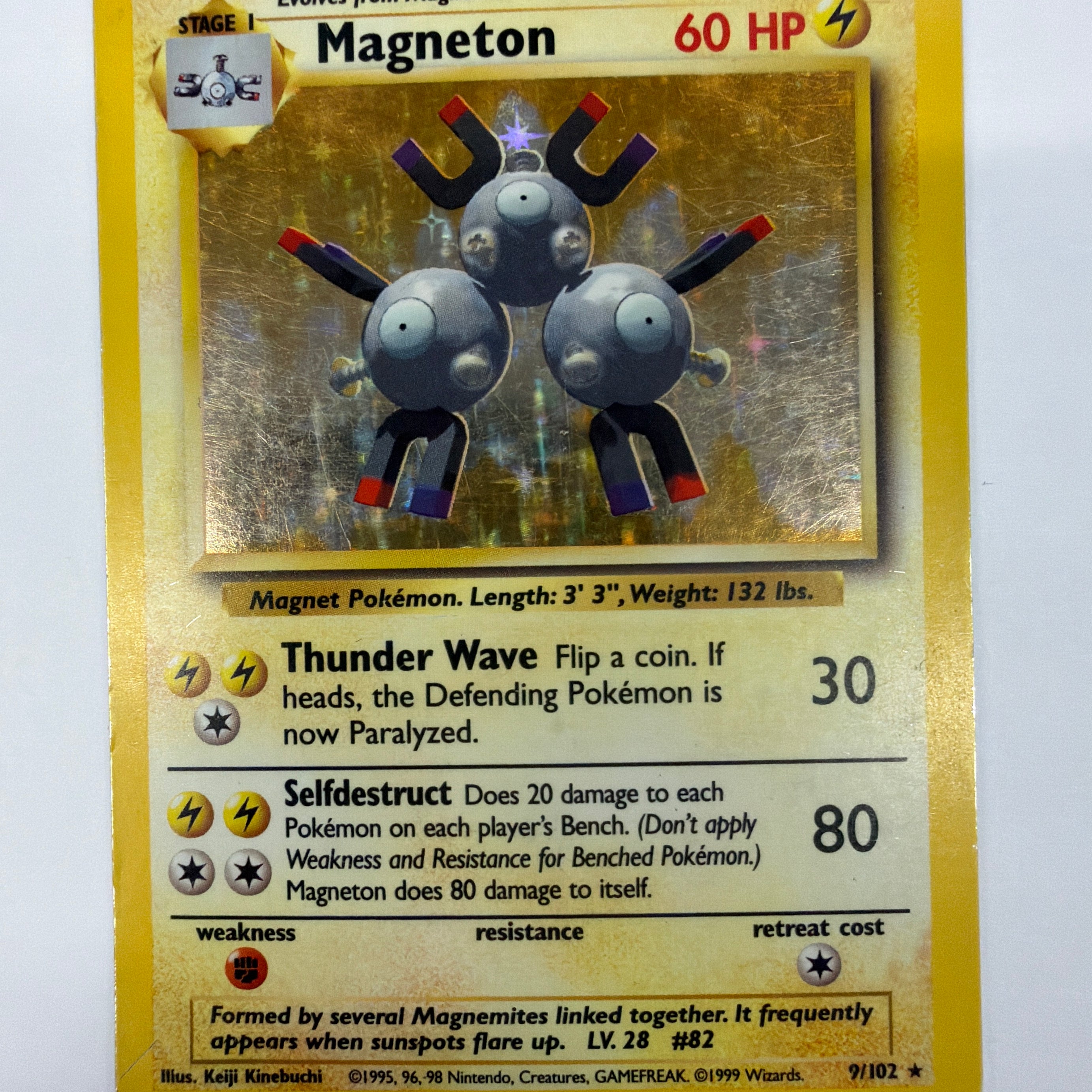 Pokémon TCG - Base Set Unlimited  Magneton Holo 9/102 HP