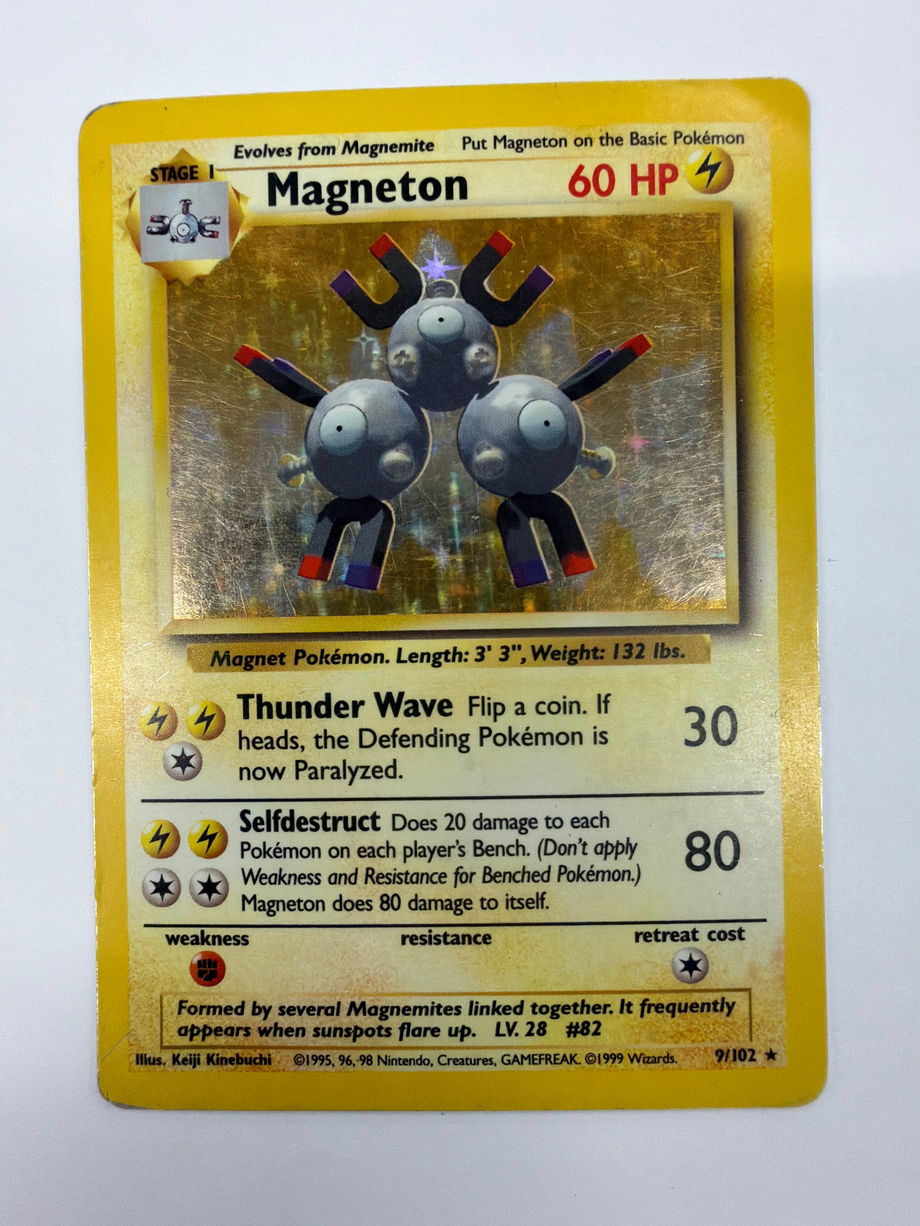 Pokémon TCG - Base Set Unlimited  Magneton Holo 9/102 HP