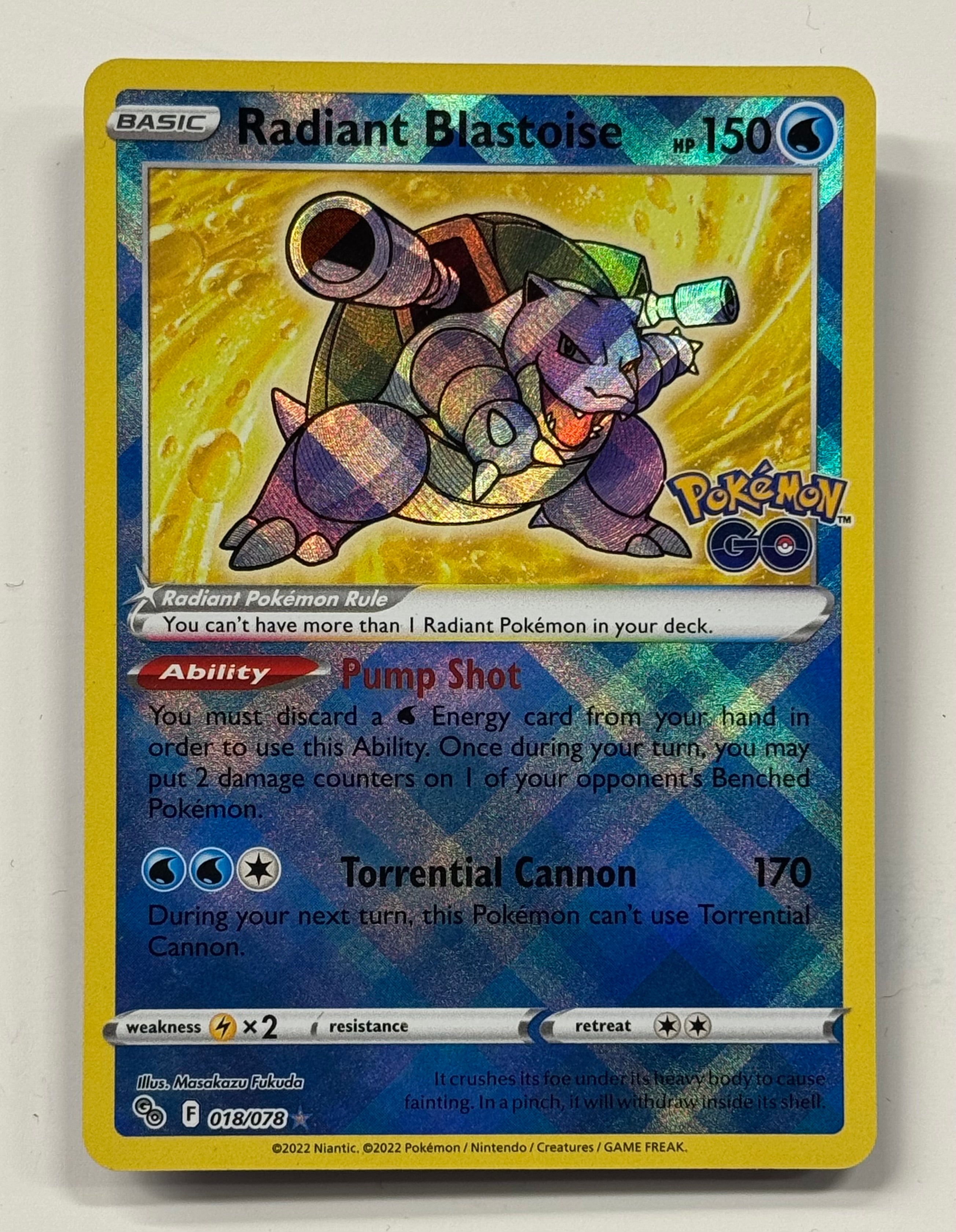 Pokémon TCG - Pokémon GO Radiant Blastoise 018/078 NM