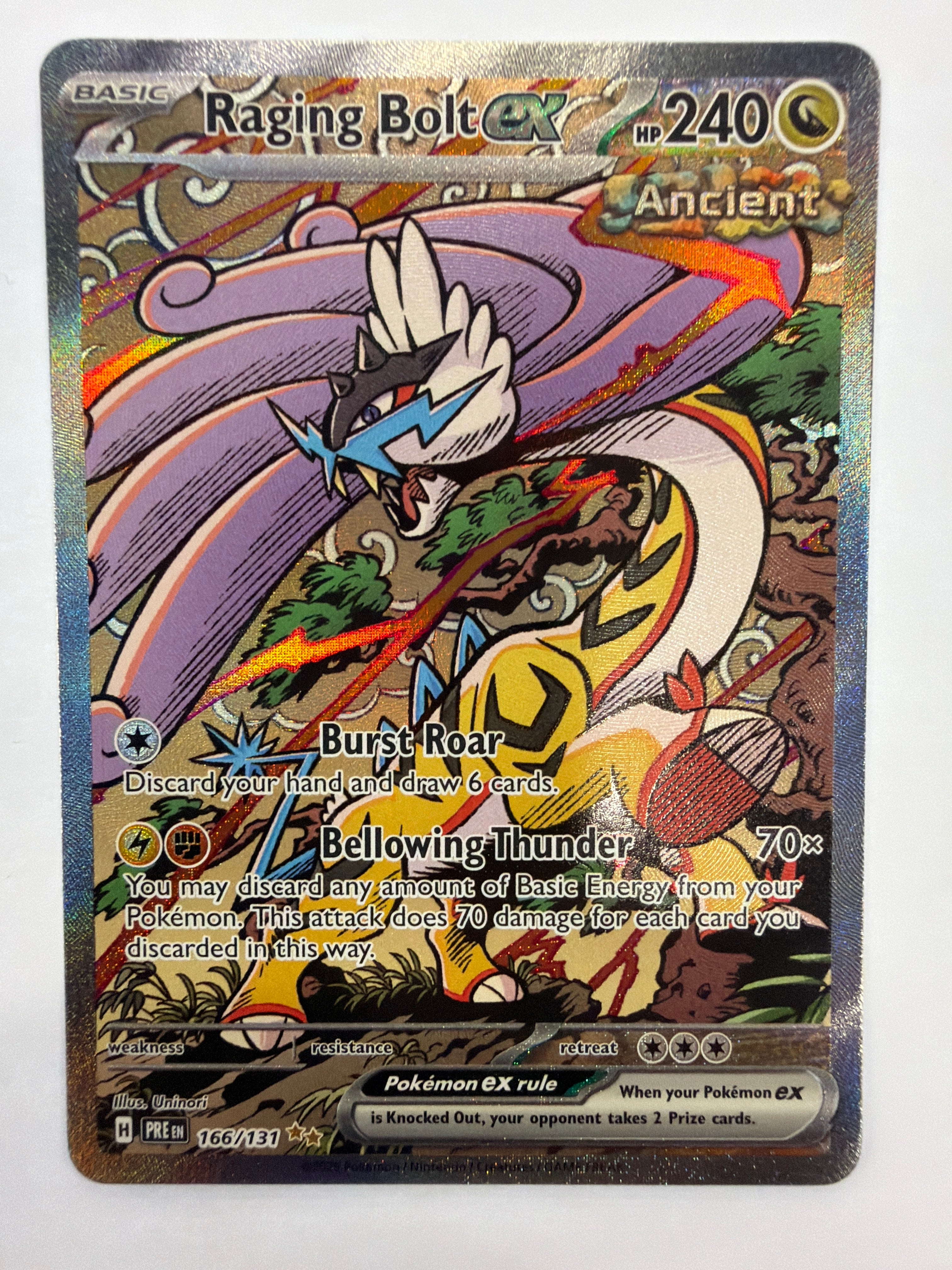 Pokémon TCG - Prismatic Evolutions Raging Bolt ex 166/131 NM
