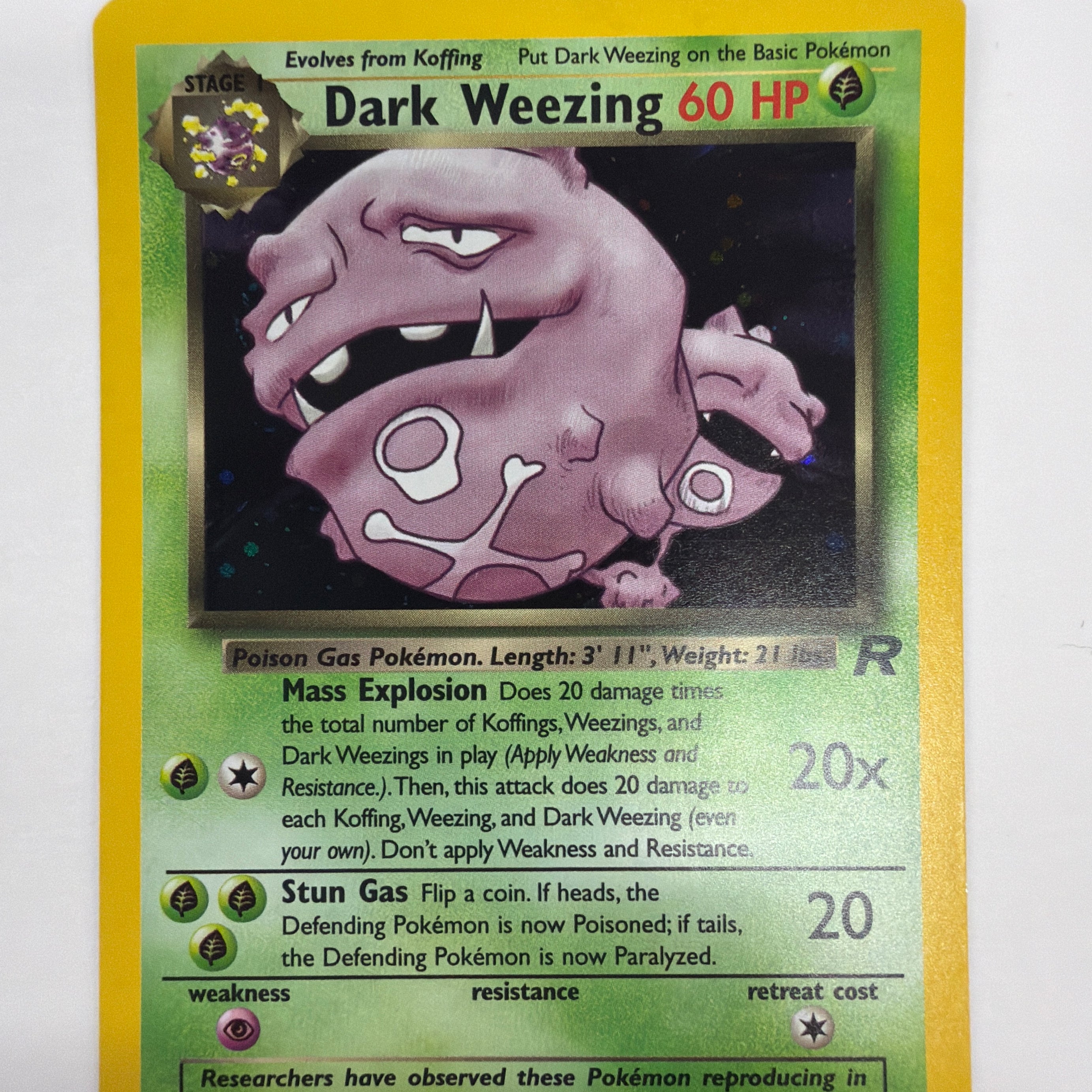 Pokémon TCG - Team Rocket Unlimited Dark Weezing 14/82 Holo NM