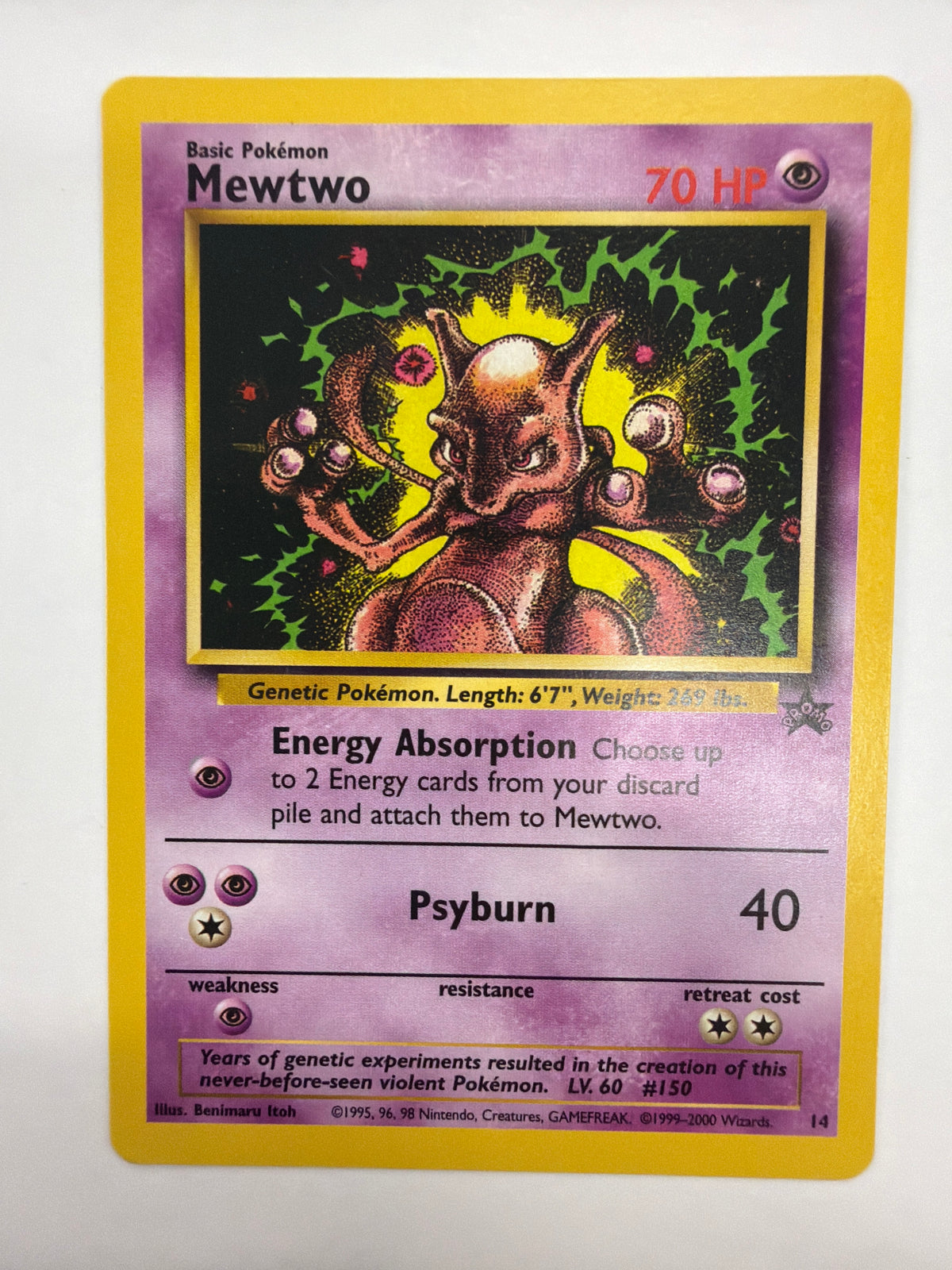 Pokémon TCG - Wizards of the Coast Promo Mewtwo 14 LP/MP