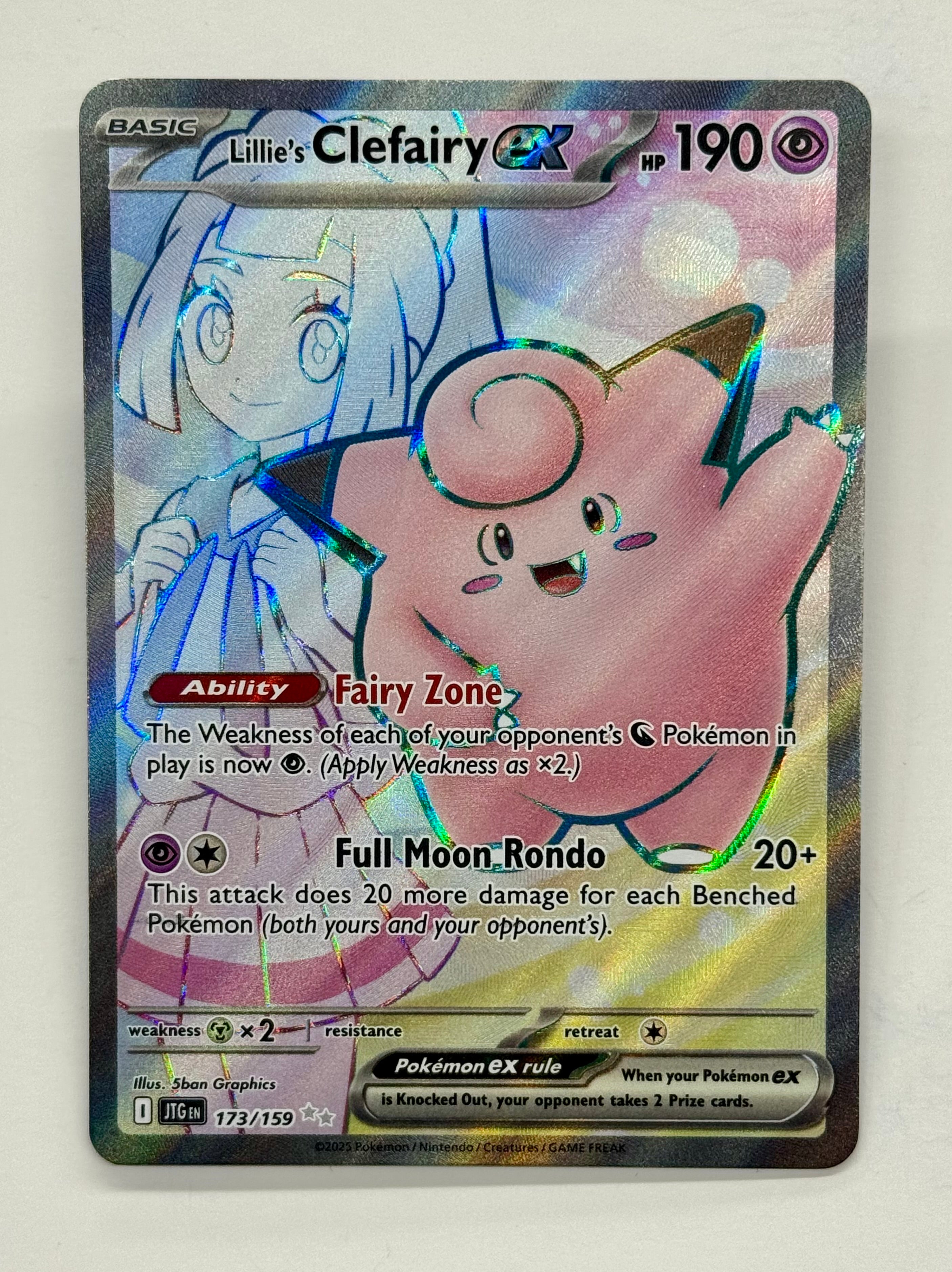 Pokémon TCG - Journey Together Lillie's Clefairy EX 173/159 NM