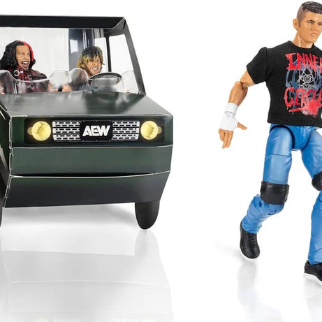 Jazwares AEW Archive Golf Cart 3-Pack Matt Hardy Kenny Omega & Sammy Guevara Action Figures
