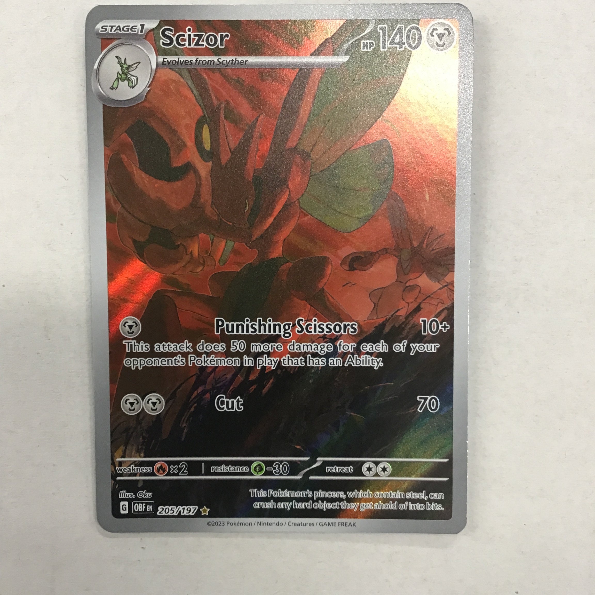 Pokémon TCG - Obsidian Flames Scizor 205/197 NM