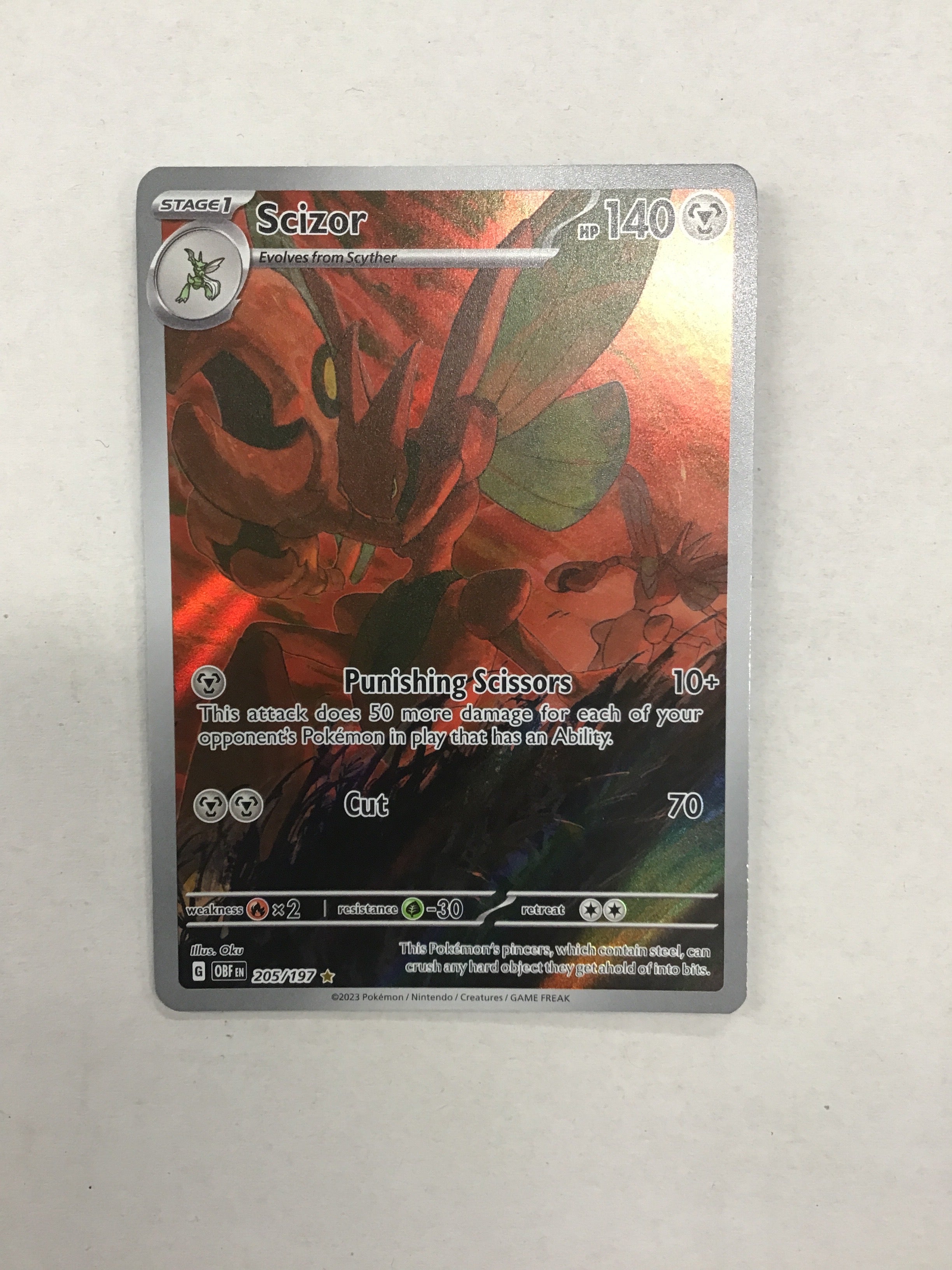 Pokémon TCG - Obsidian Flames Scizor 205/197 NM