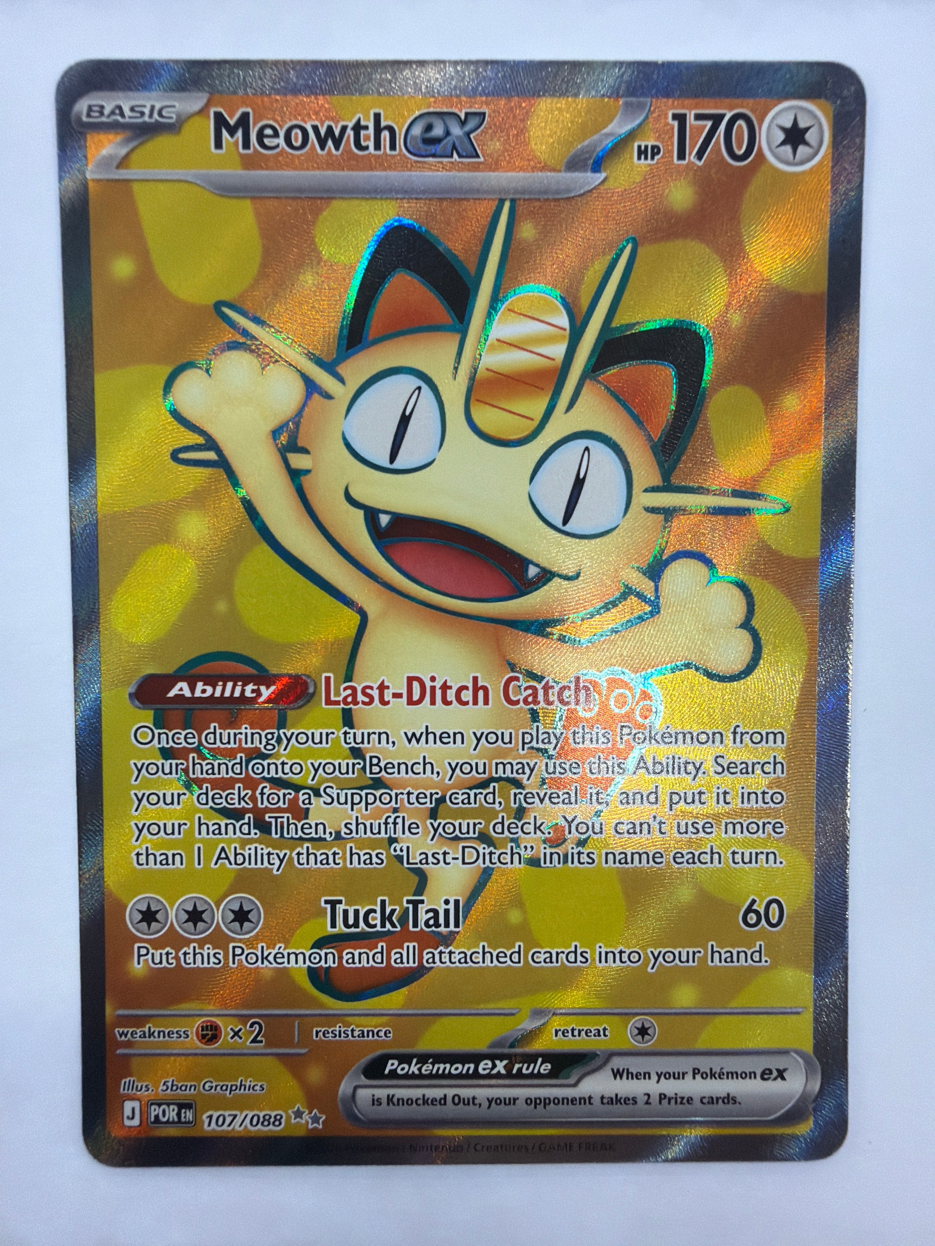 Pokémon TCG - Perfect Order Meowth ex 107/088 NM