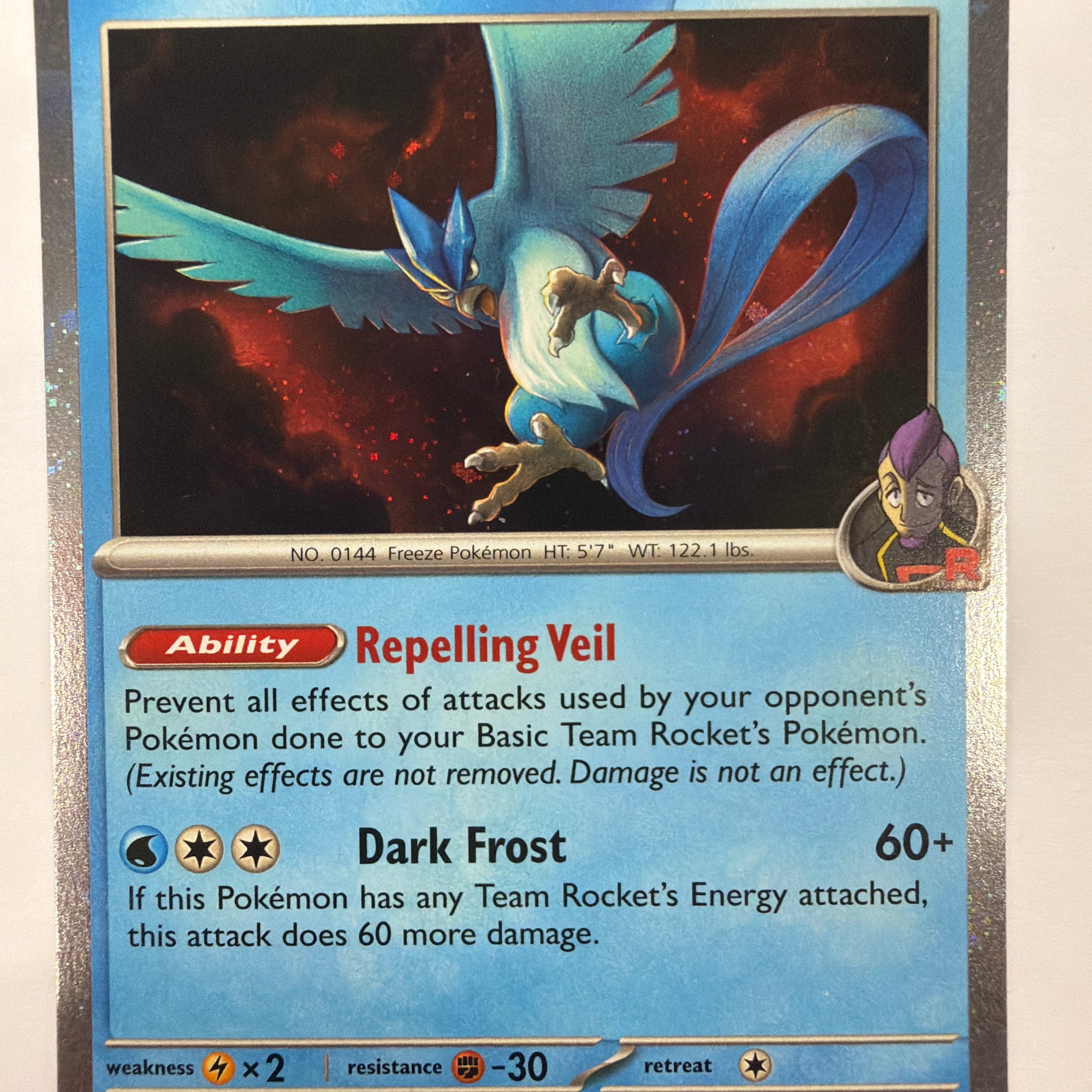 Pokémon TCG - Scarlet & Violet Promo Team Rocket's Articuno 051/182 Cosmos Holo NM