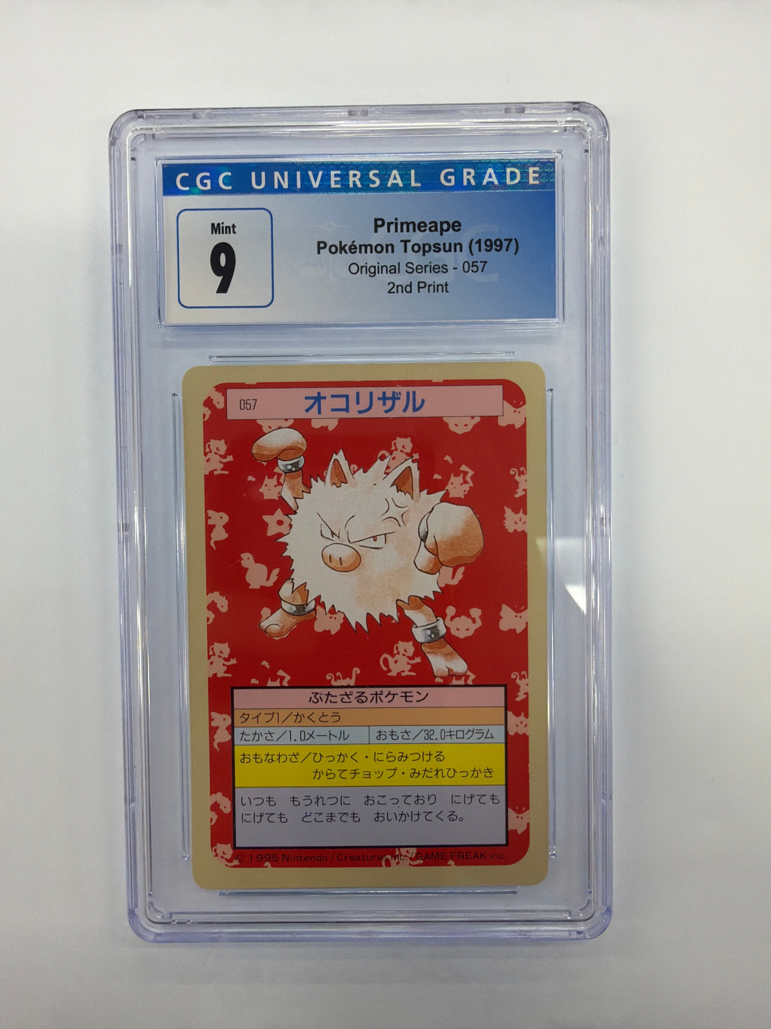 Pokémon TCG - CGC Mint 9 Topsun Original Series 2nd Print Primape 057