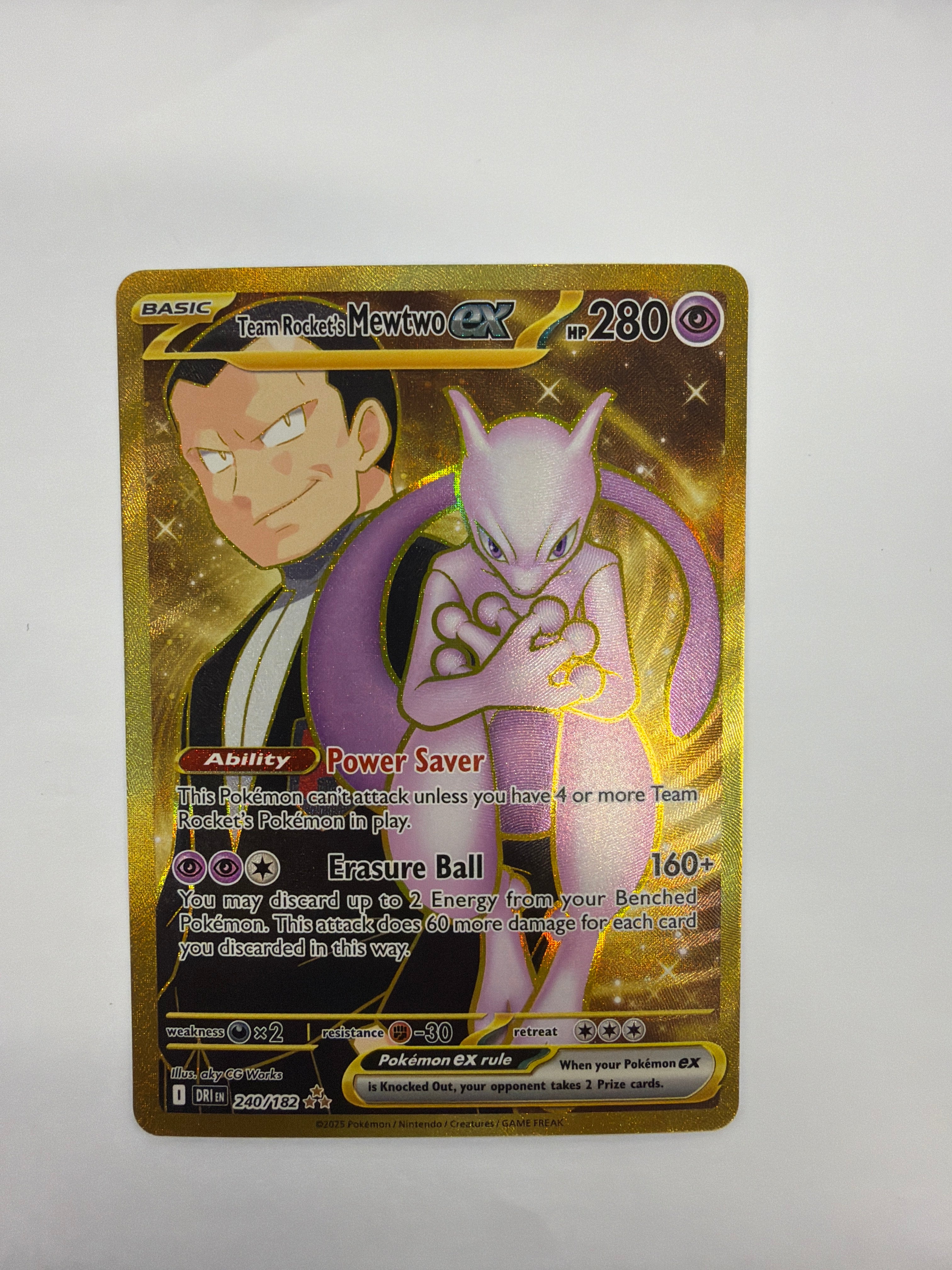 Pokémon TCG - Destined Rivals Team Rocket’s Mewtwo ex 240/182 NM