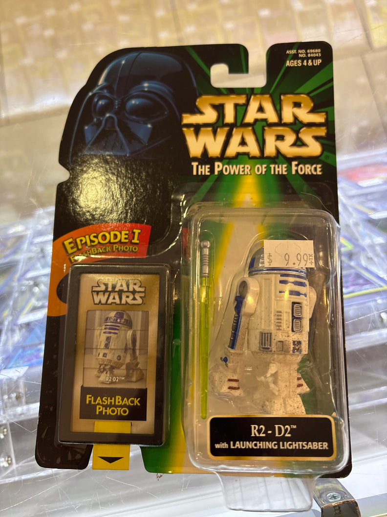 Figura De Acción Star Wars R2-D2 The Power Of The Force - Con Sable De Luz Lanzable, Escala 4 Pulgadas