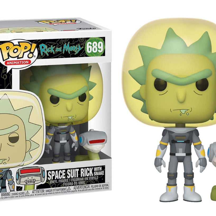 Funko Pop! Animation Rick And Morty Space Suit Rick with Snake #689