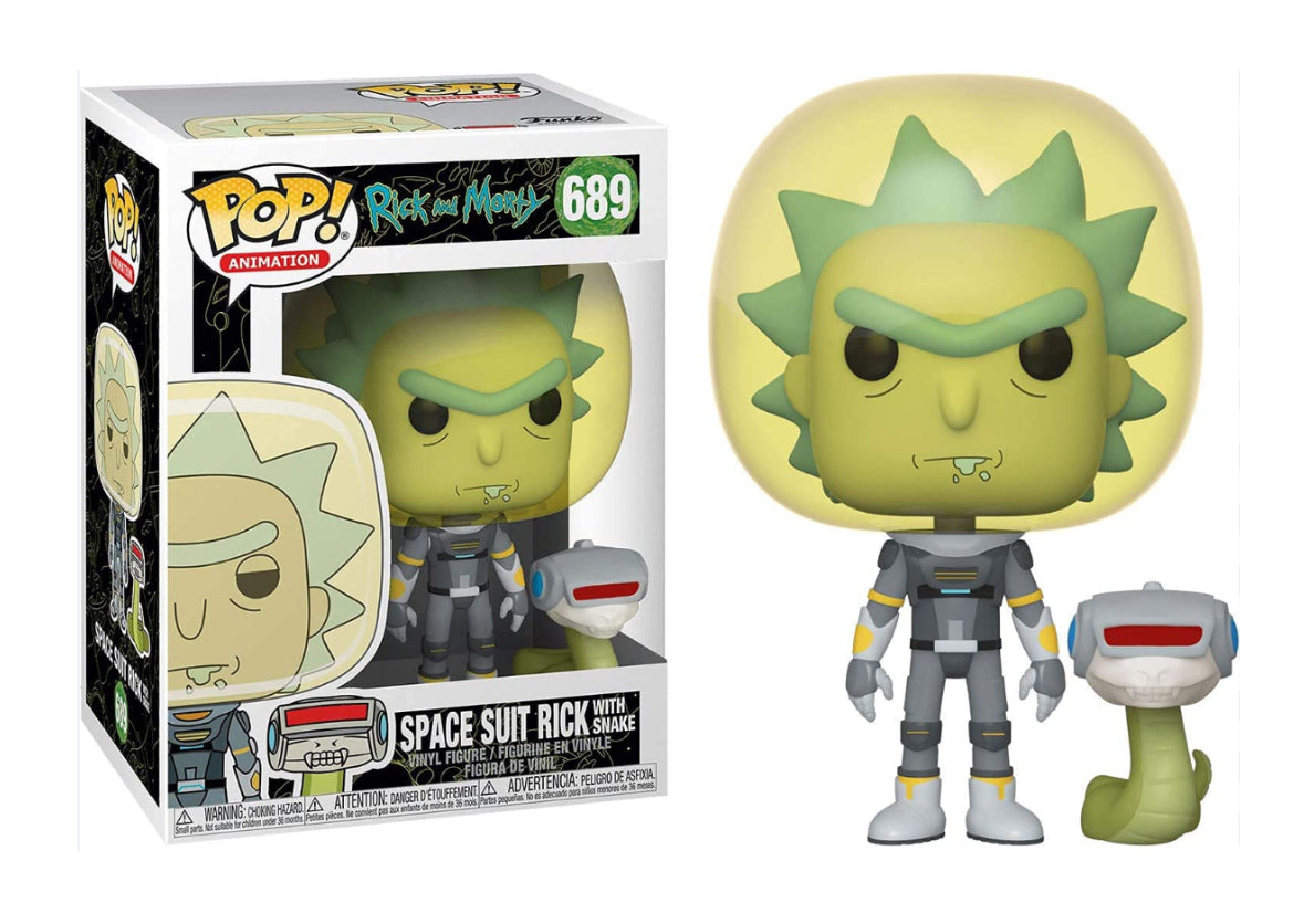 Funko Pop! Animation Rick And Morty Space Suit Rick with Snake #689