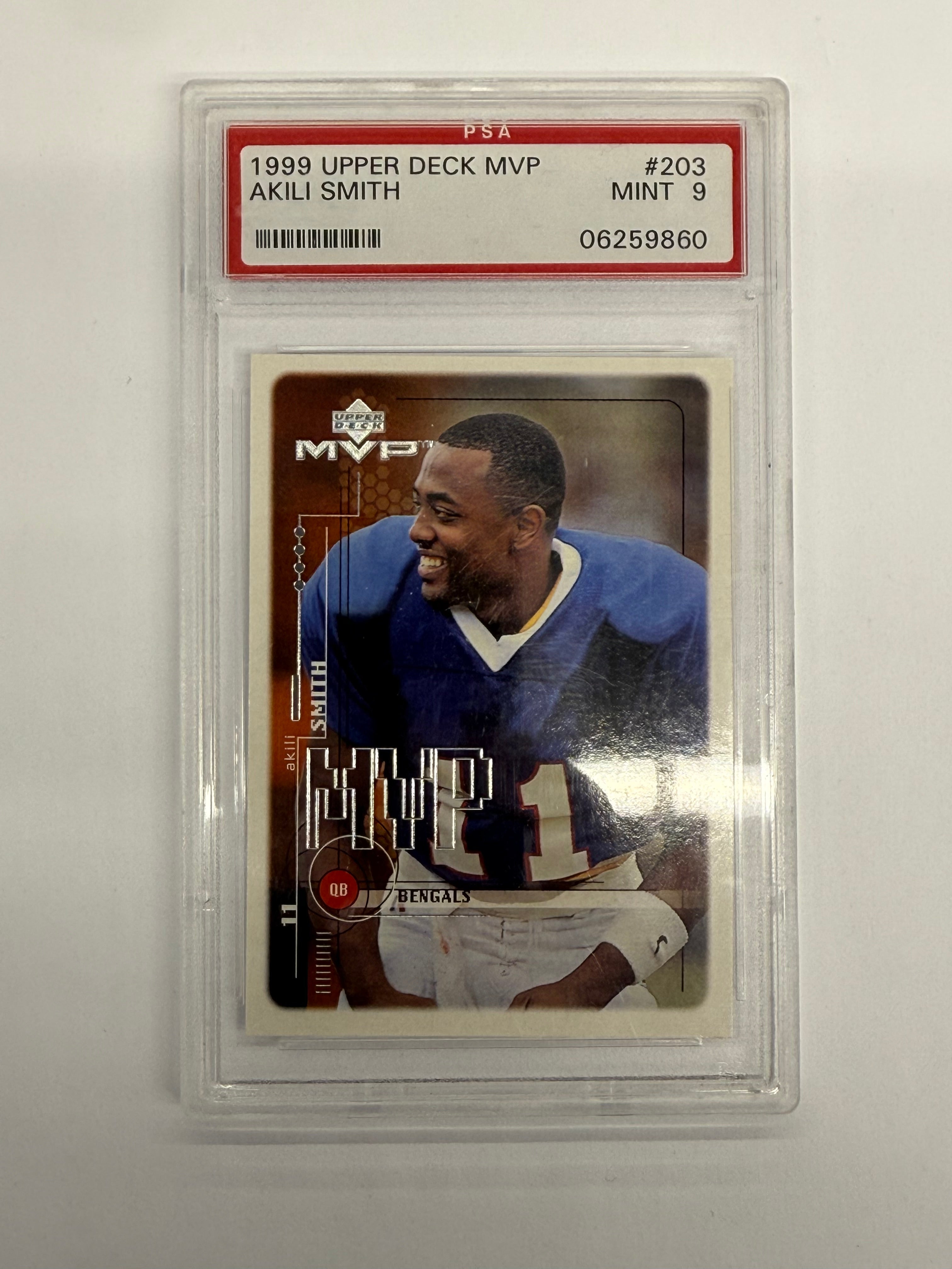 1999 Upper Deck MVP PSA 9 MINT Akili Smith #203