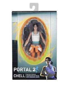 NECA Player Select Portal 2 Chell Action Figure with Aperture Science Handheld Portal Device