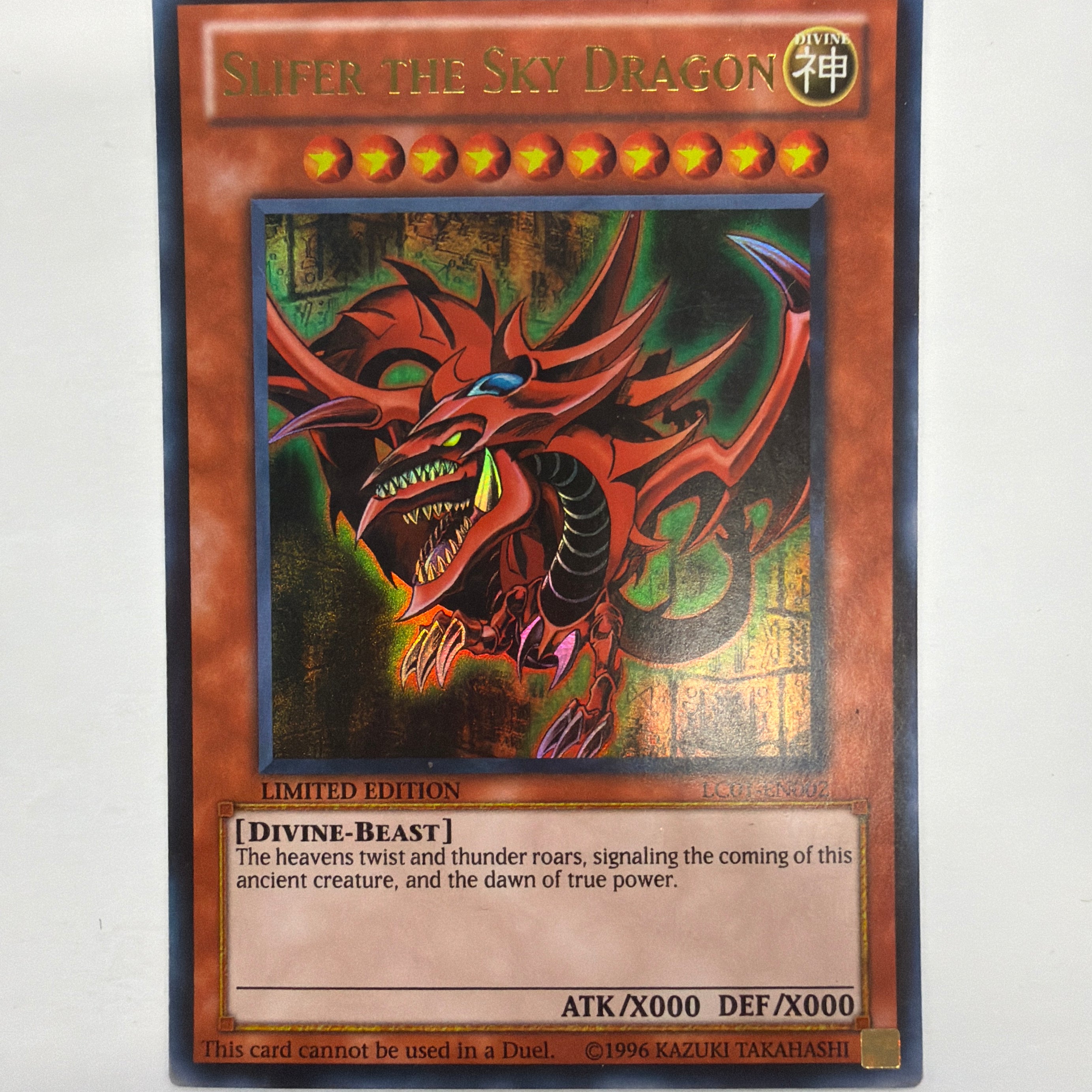 Yu-Gi-Oh! TCG - Legendary Collection 1 Limited Edition Slifer The Sky Dragon LC01-EN002 Holo LP