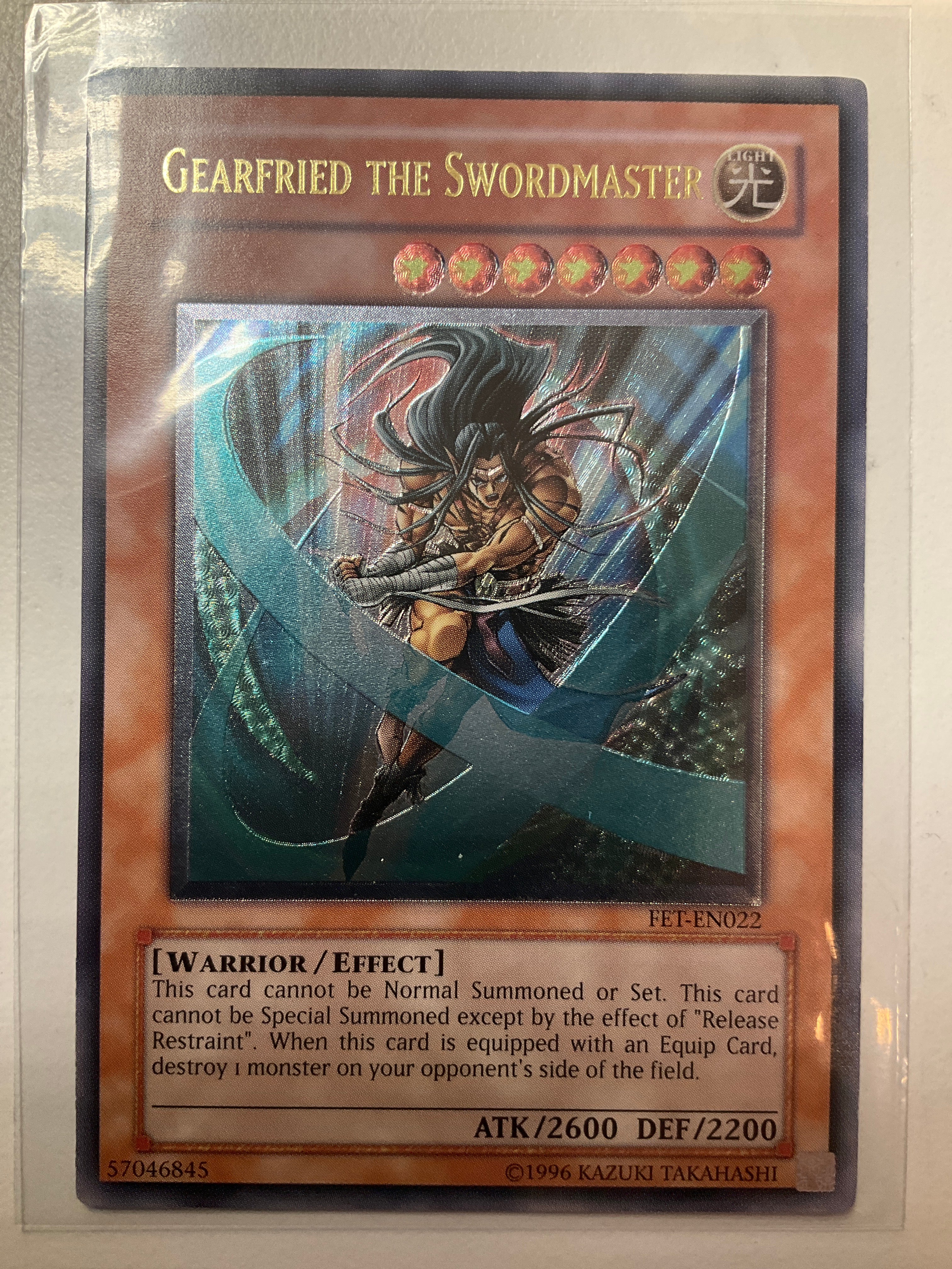 yugioh gearfried the swordmaster deck Yugioh TCG Gearfried The Swordmaster FET-EN022 Ultimate Rare Mint – True Believers Gaming and Collectibles