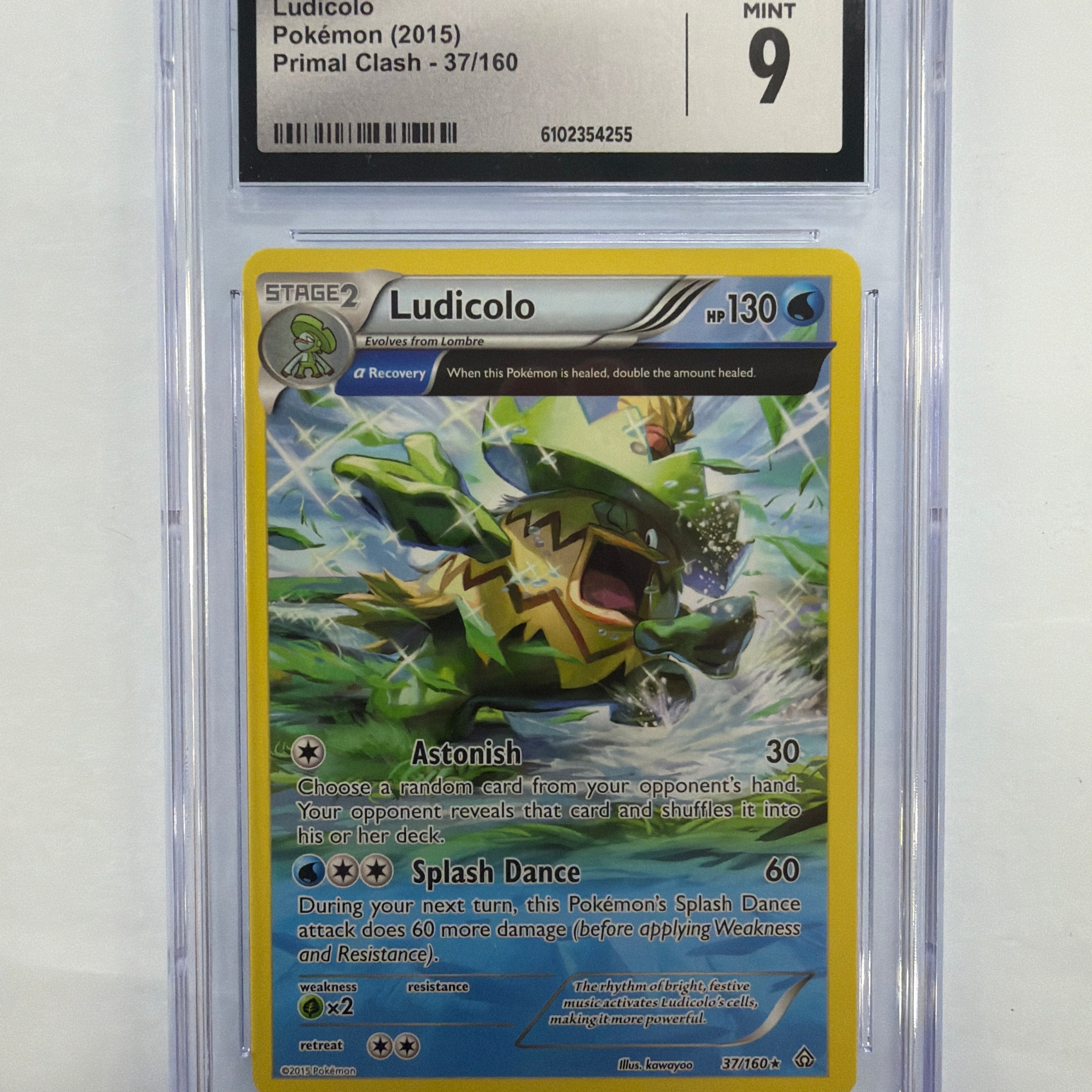Pokémon TCG - CGC Mint 9 Primal Clash Ludicolo 37/160