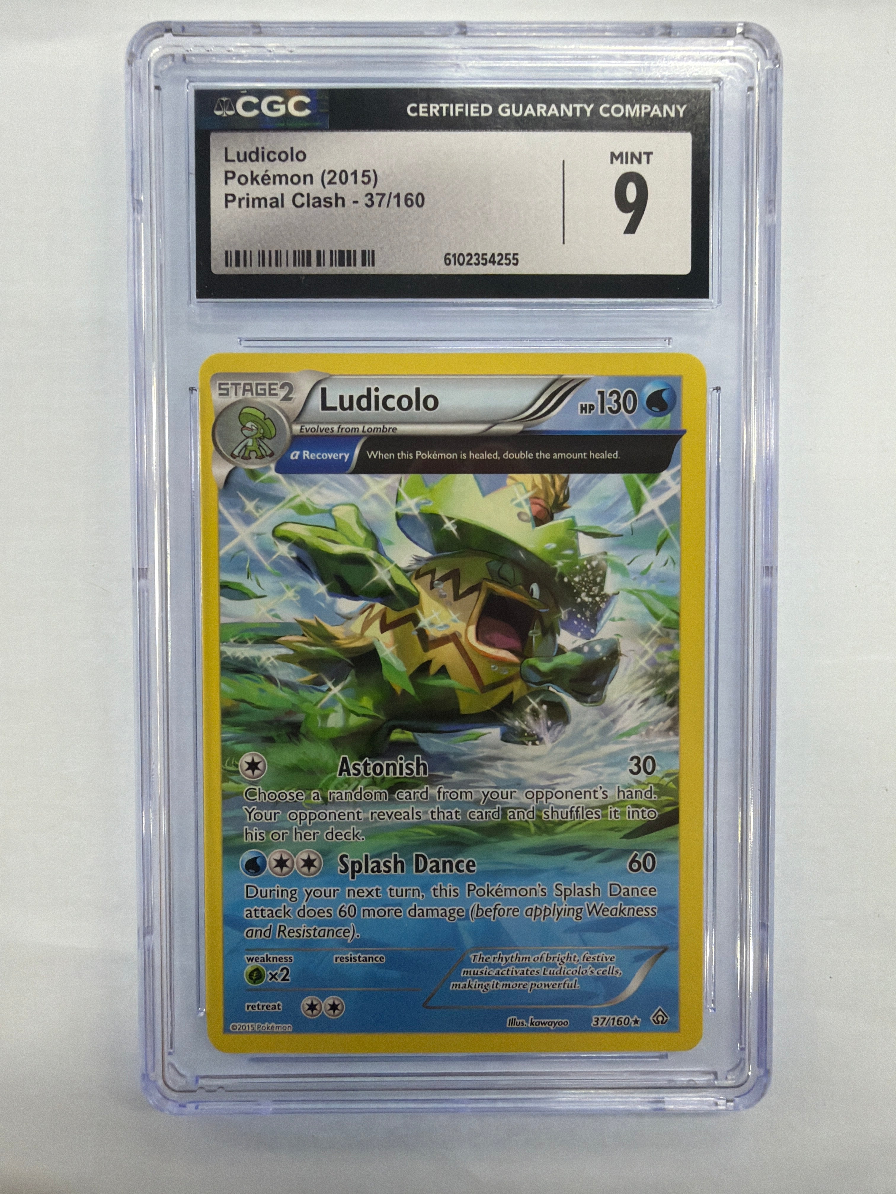 Pokémon TCG - CGC Mint 9 Primal Clash Ludicolo 37/160