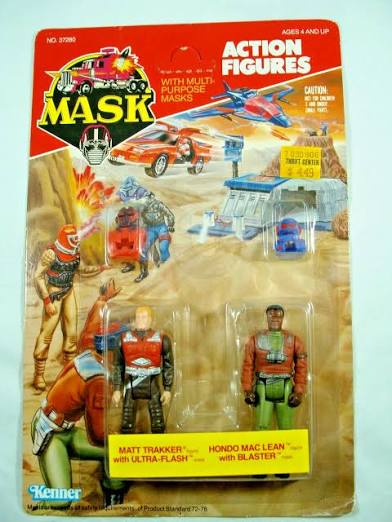 Kenner Mask Action Figures Matt Trakker with Ultra-Flash and Hondo Mac Lean with Blaster