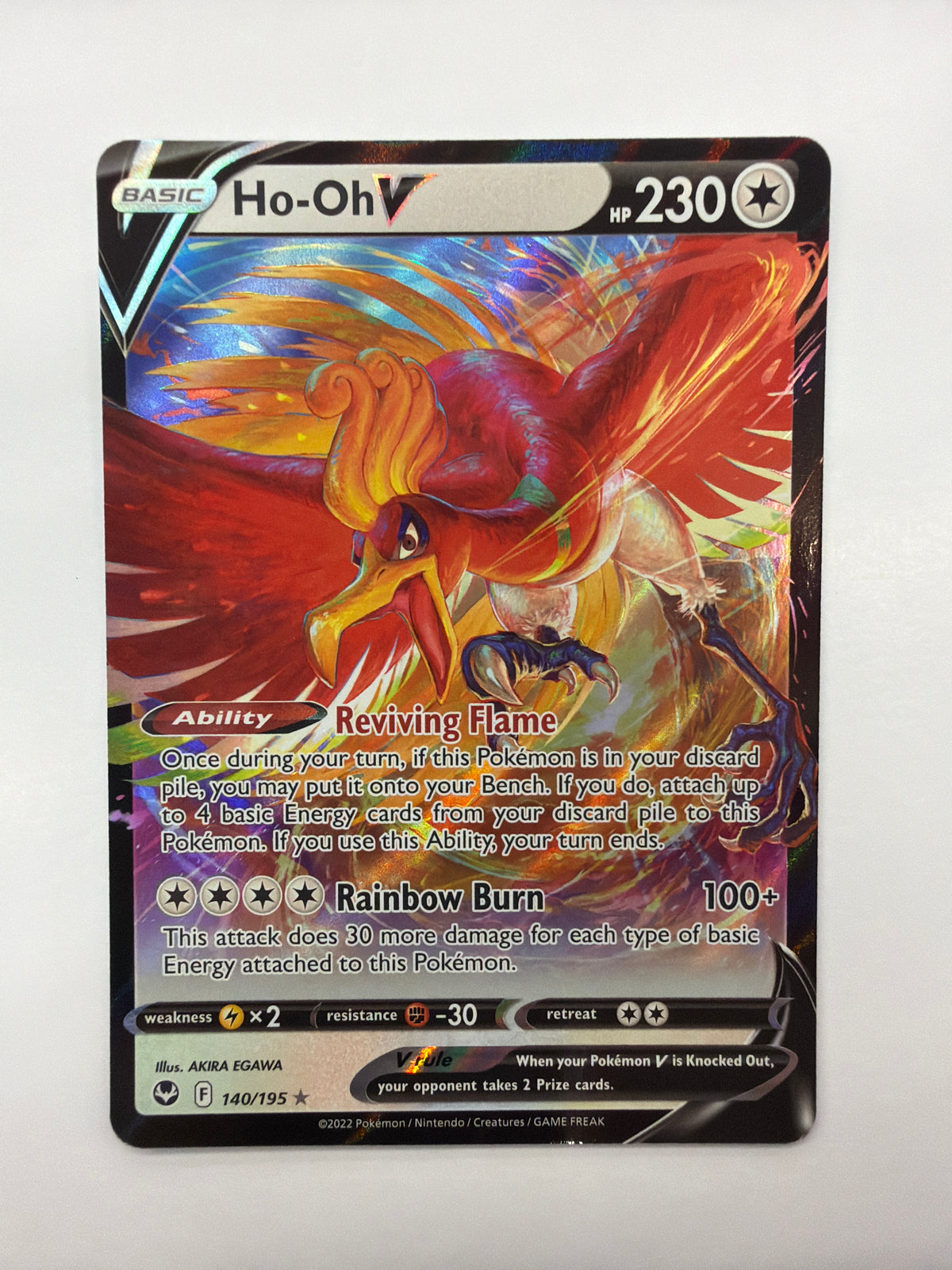 Pokémon TCG - Silver Tempest Ho-Oh V 140/195 NM