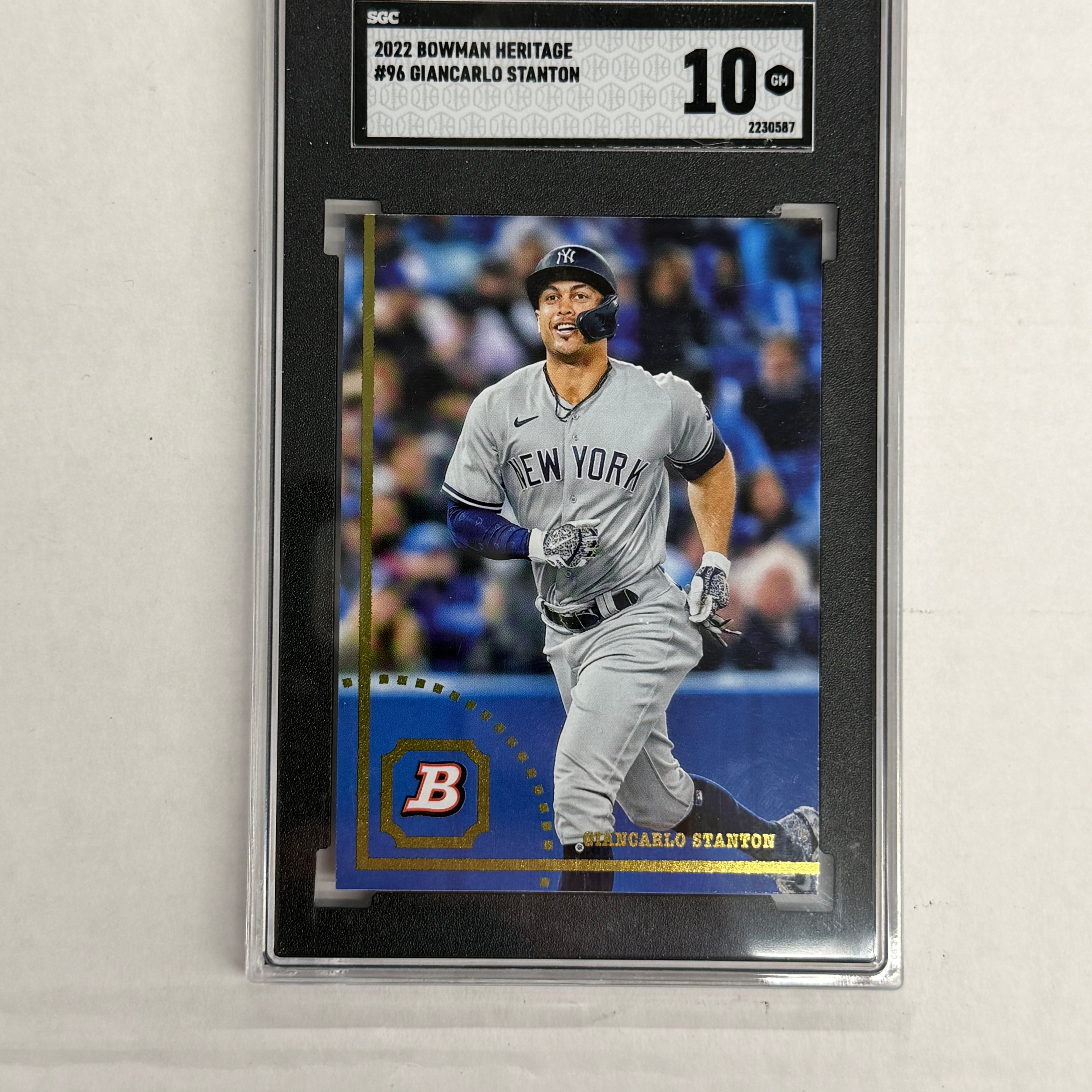 2022 Bowman Heritage SGC 10 GM Giancarlo Stanton #96