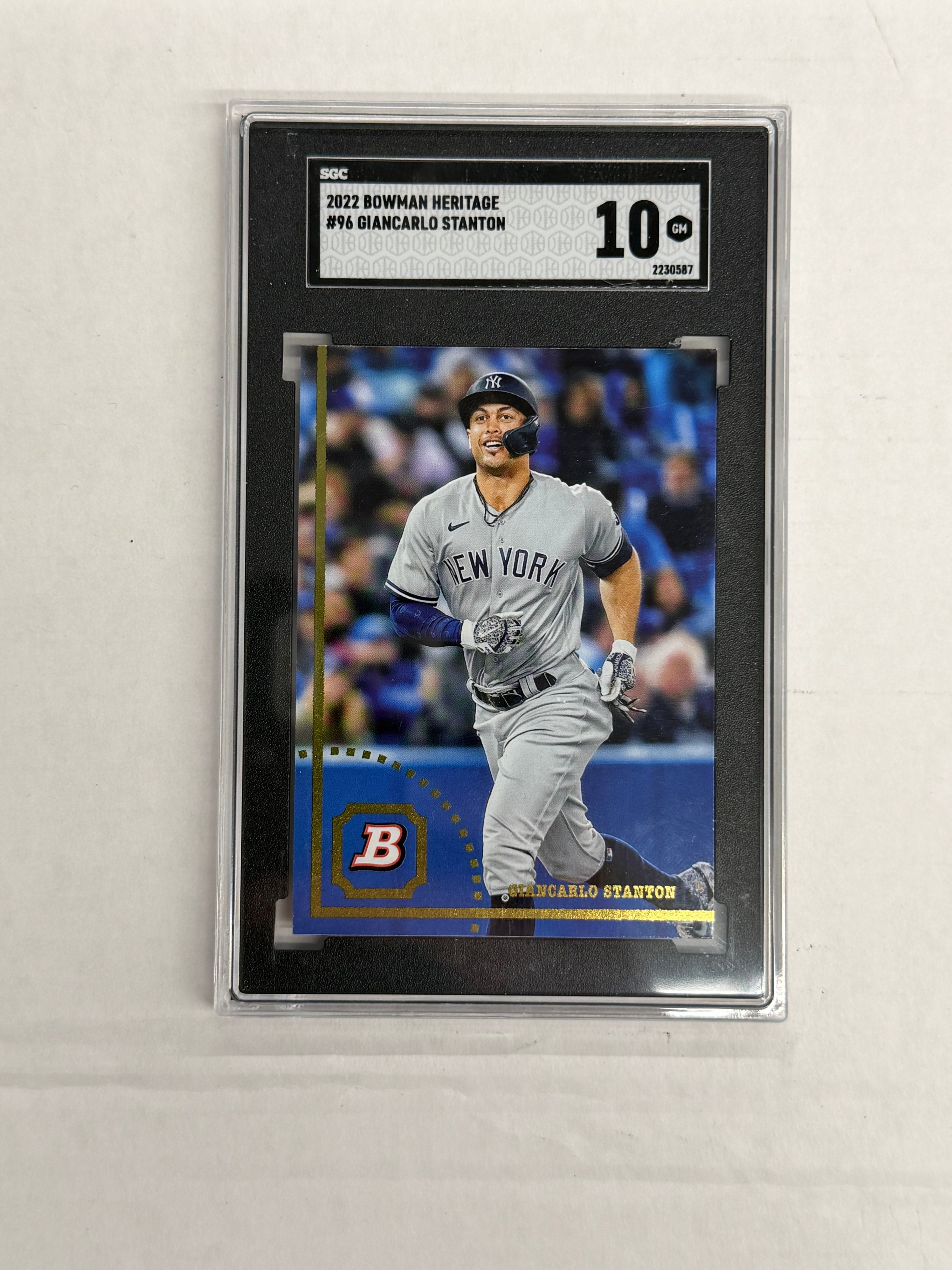 2022 Bowman Heritage SGC 10 GM Giancarlo Stanton #96